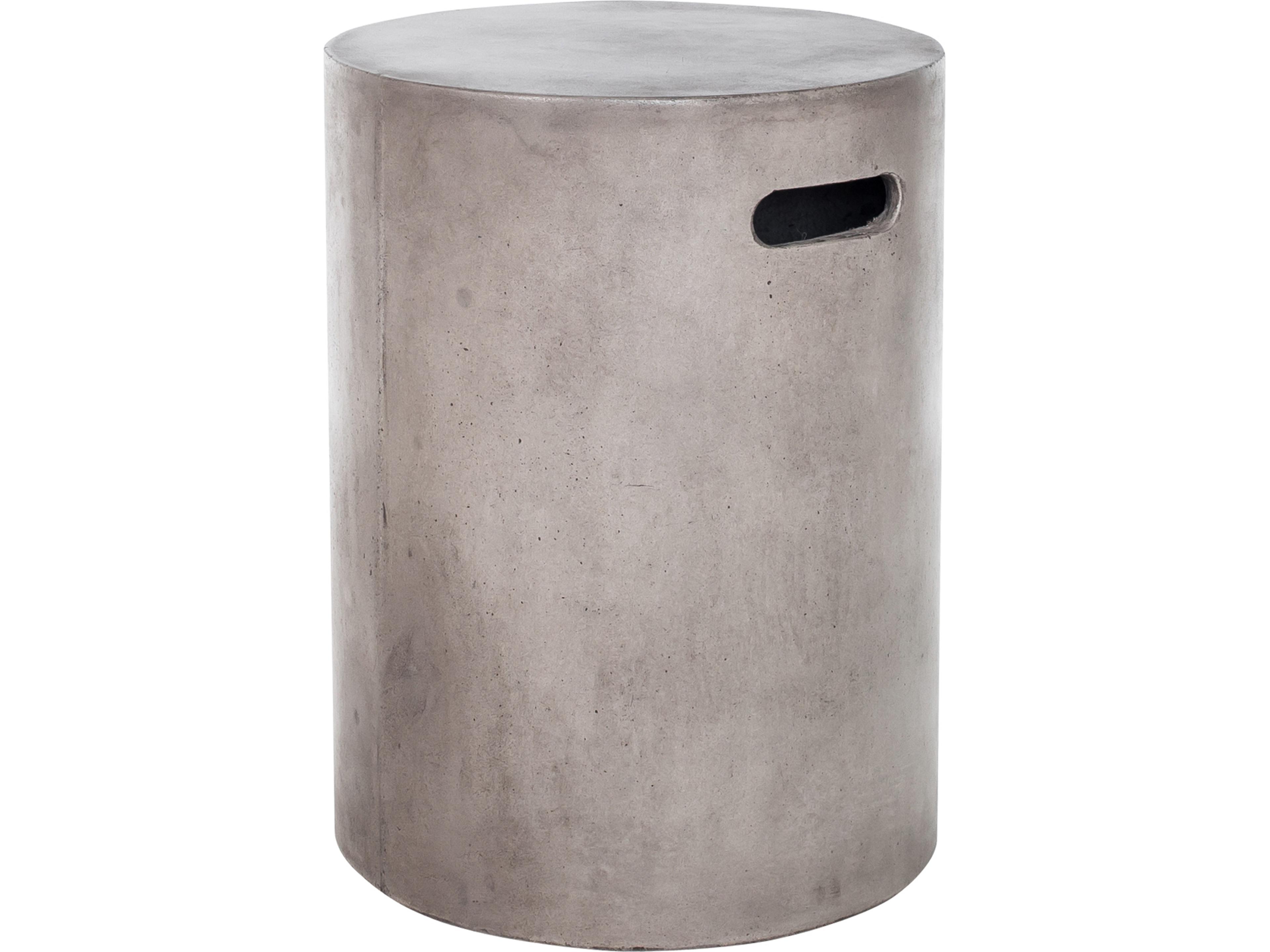 Dark Grey Round Stool / End Table