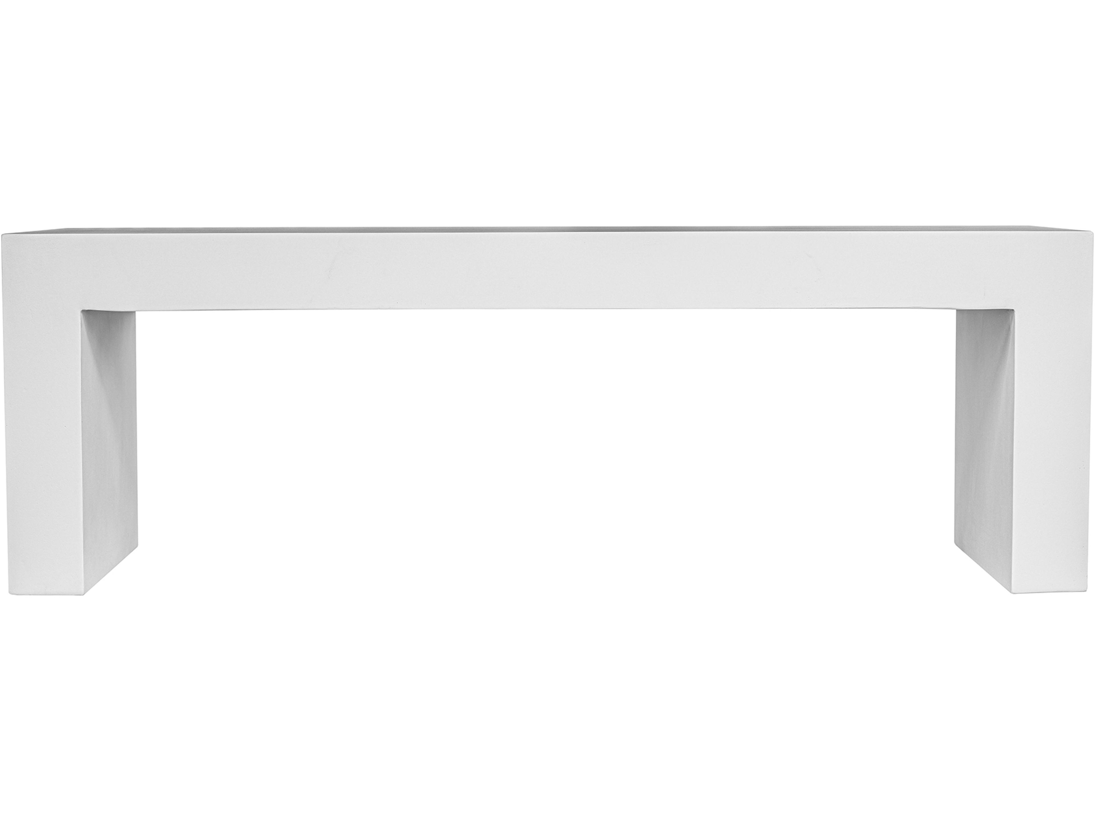 Lazarus Outdoor Bench White Concrete