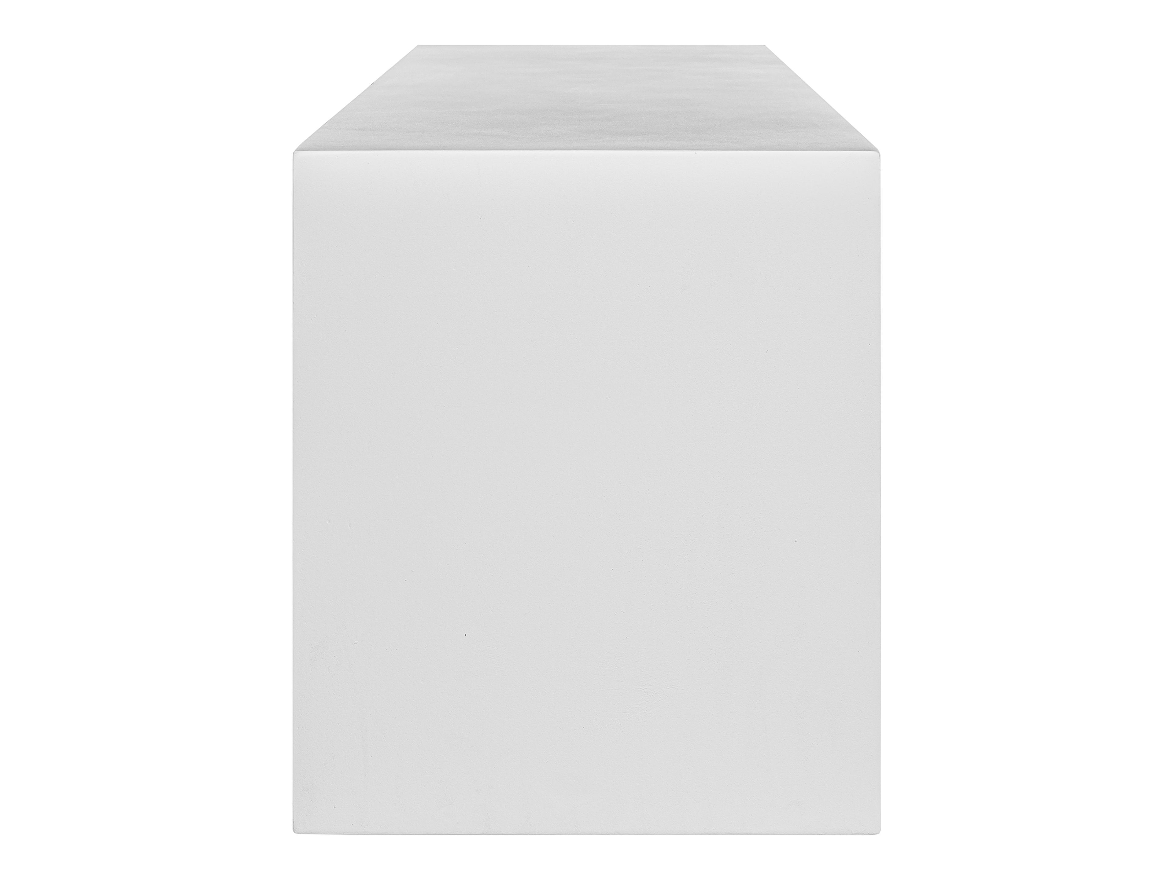 Moe's Home Outdoor Lazarus White Concrete Bench