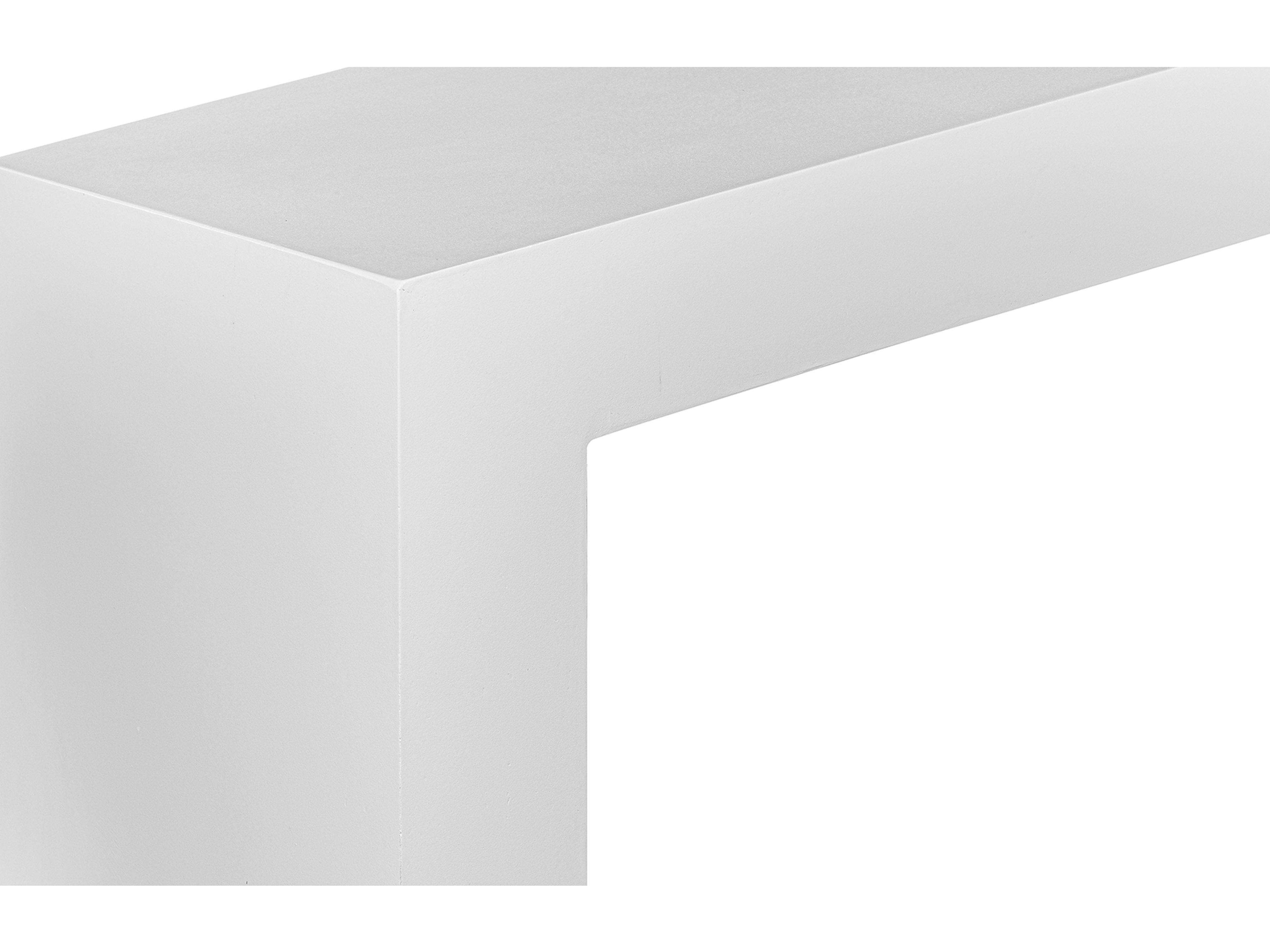 Moe's Home Outdoor Lazarus White Concrete Bench