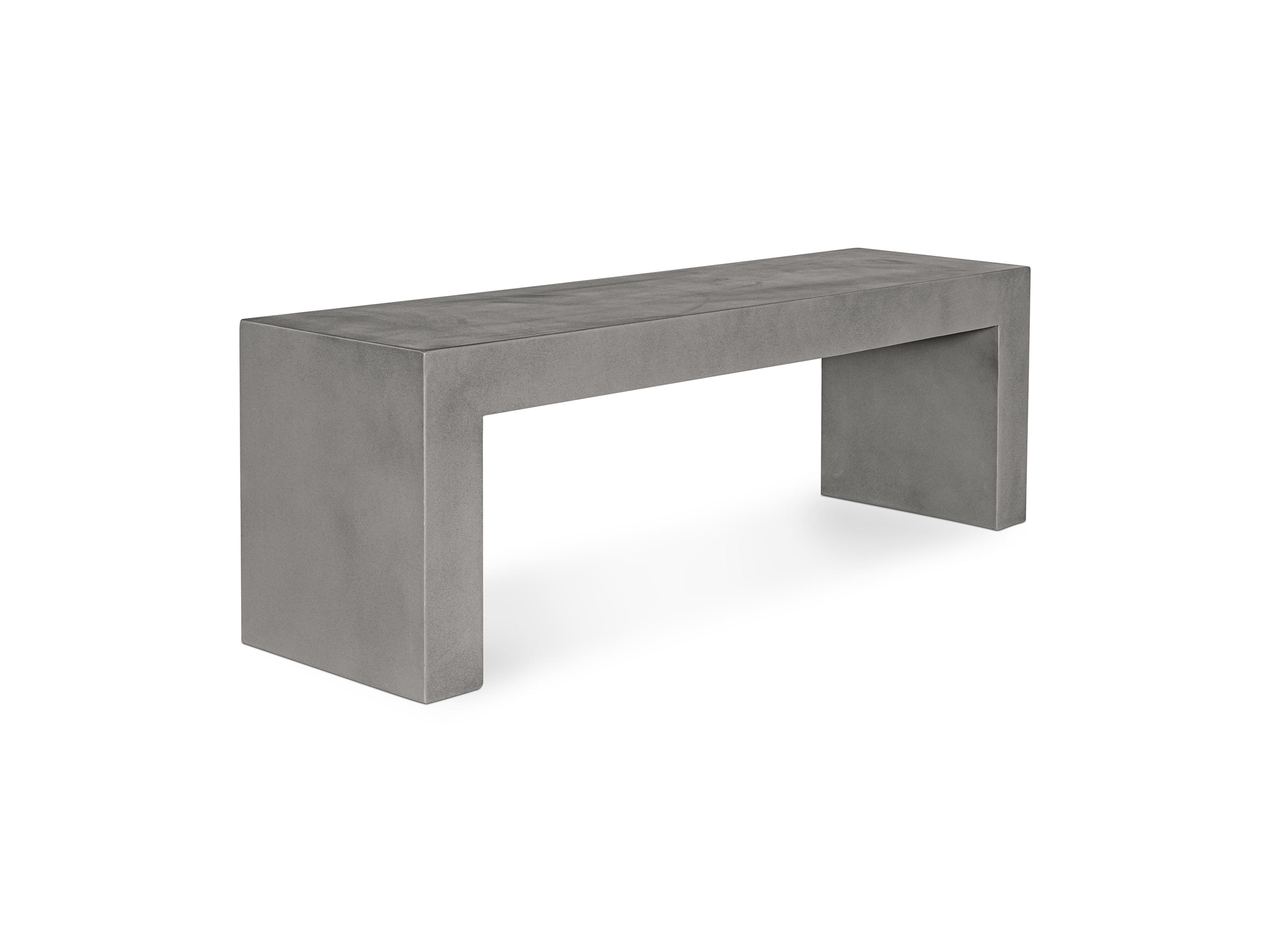 Moe's Home Outdoor Dark Grey Lazarus Bench