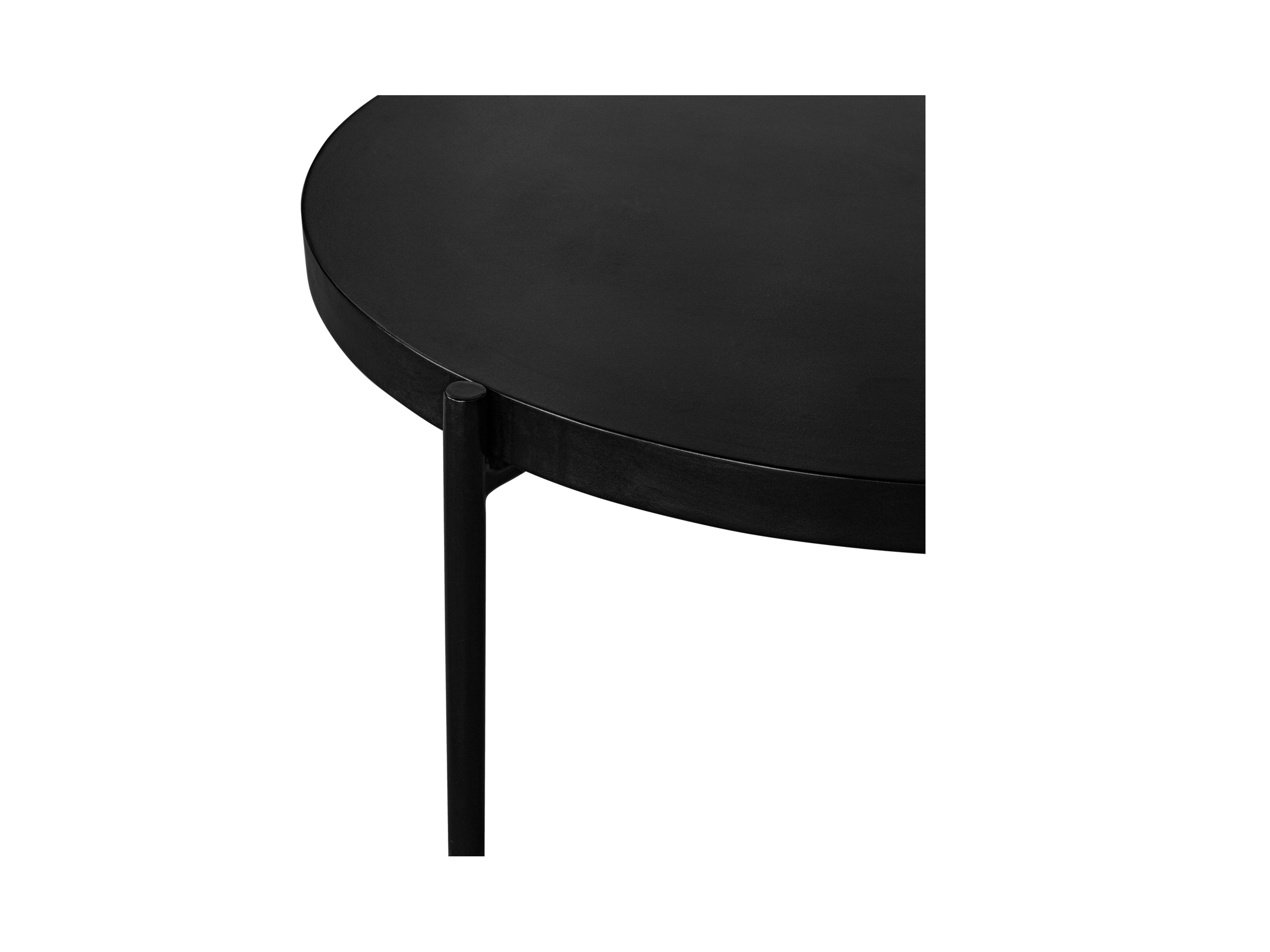 Moe's Home Outdoor Mendez Black Concrete Steel Round Coffee Table