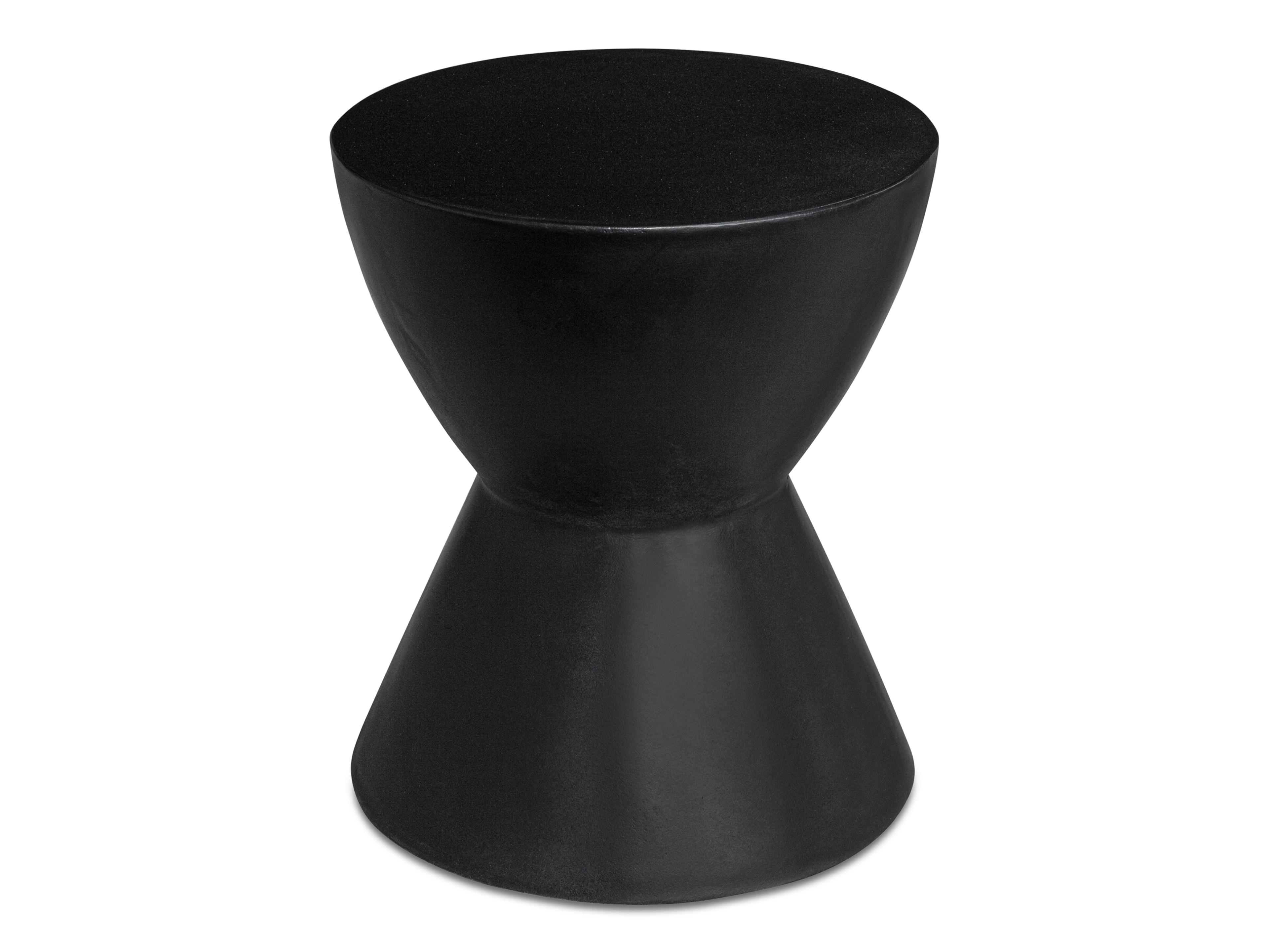 Moe's Home Outdoor Hourglass Black Concrete Lounge Chair