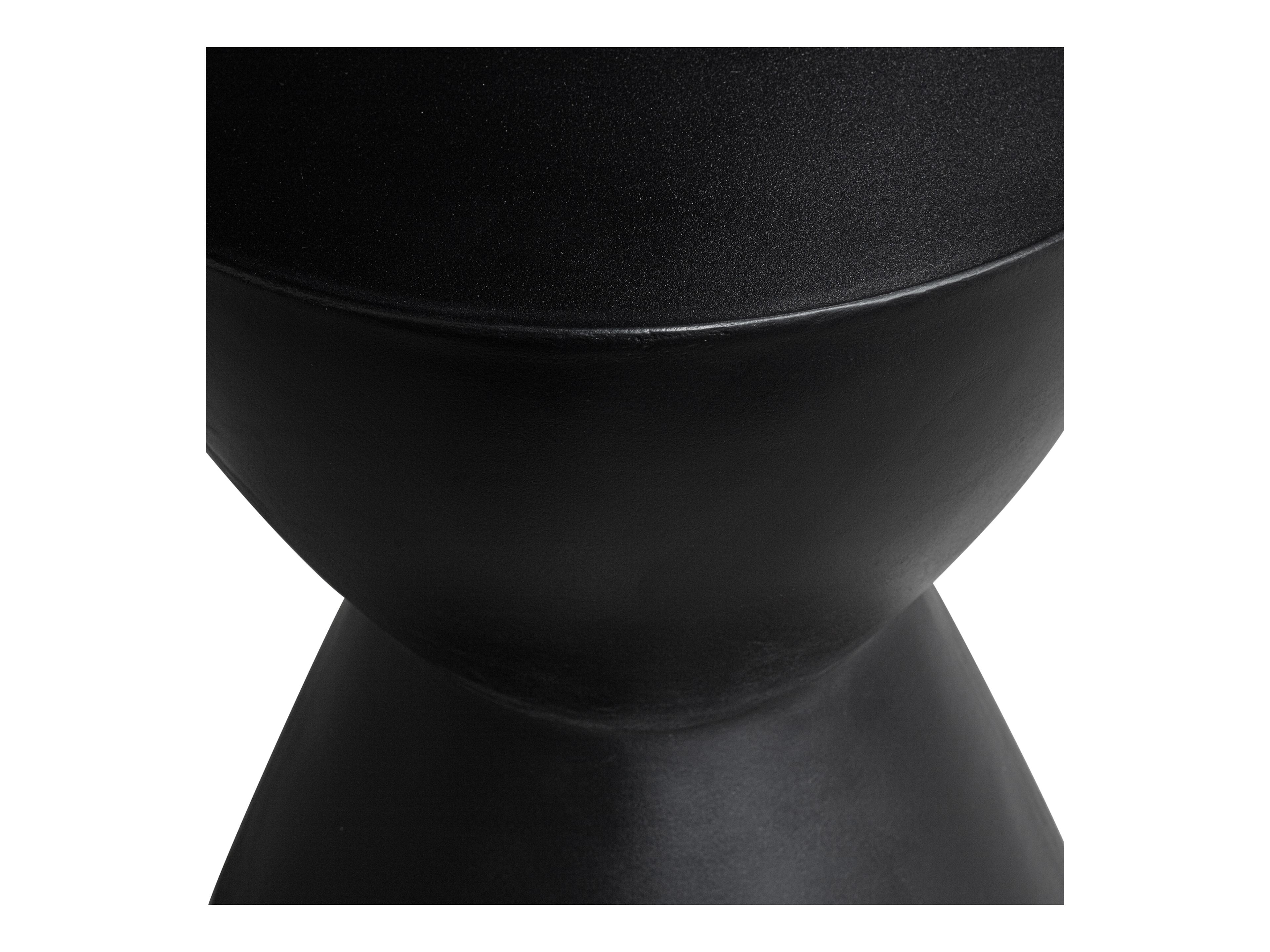 Moe's Home Outdoor Hourglass Black Concrete Lounge Chair