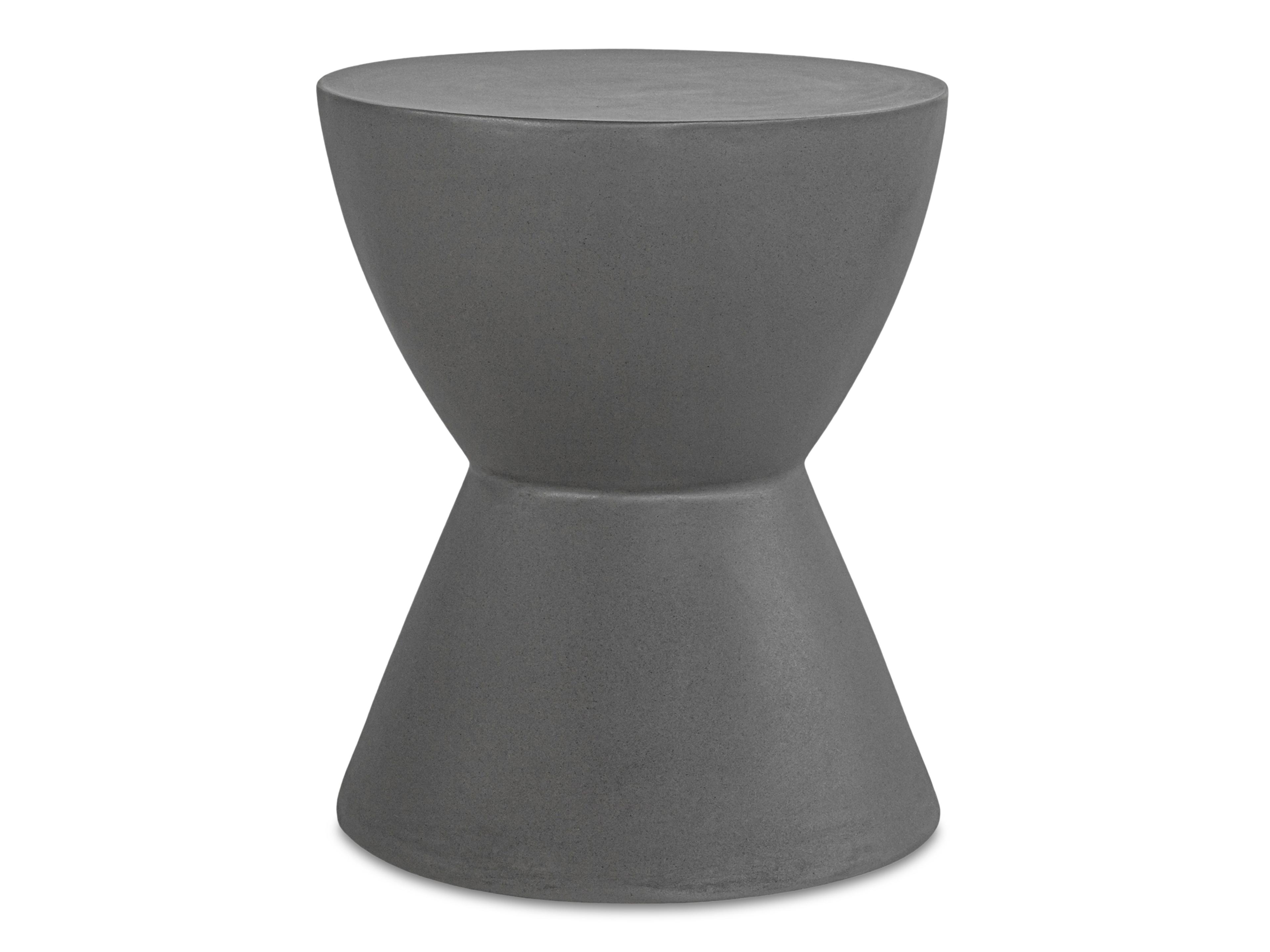 Moe's Home Outdoor Hourglass Dark Grey 15'' Round Dining Stool