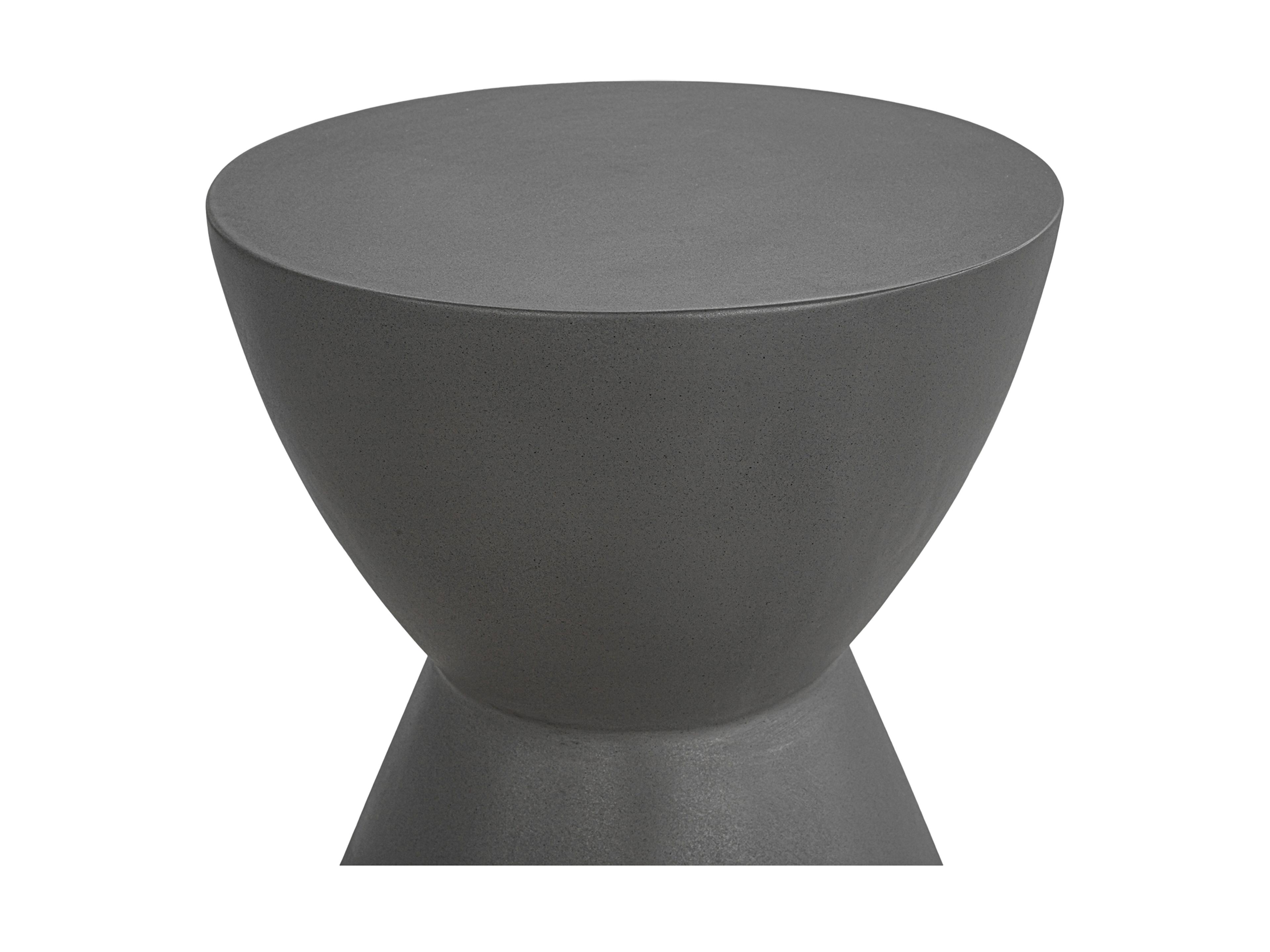 Moe's Home Outdoor Hourglass Dark Grey 15'' Round Dining Stool