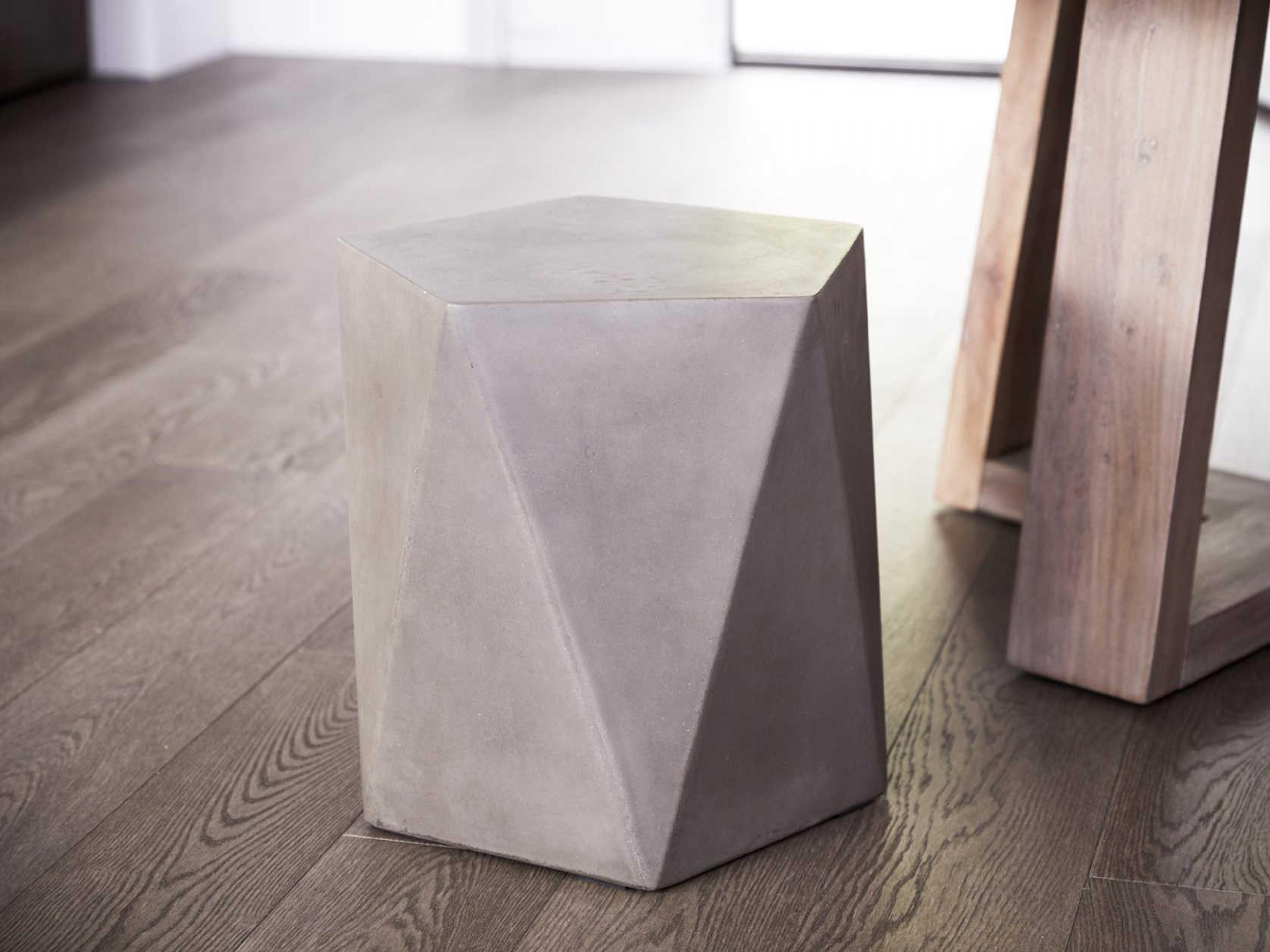 Moe's Home Outdoor Dark Grey Concrete Stool
