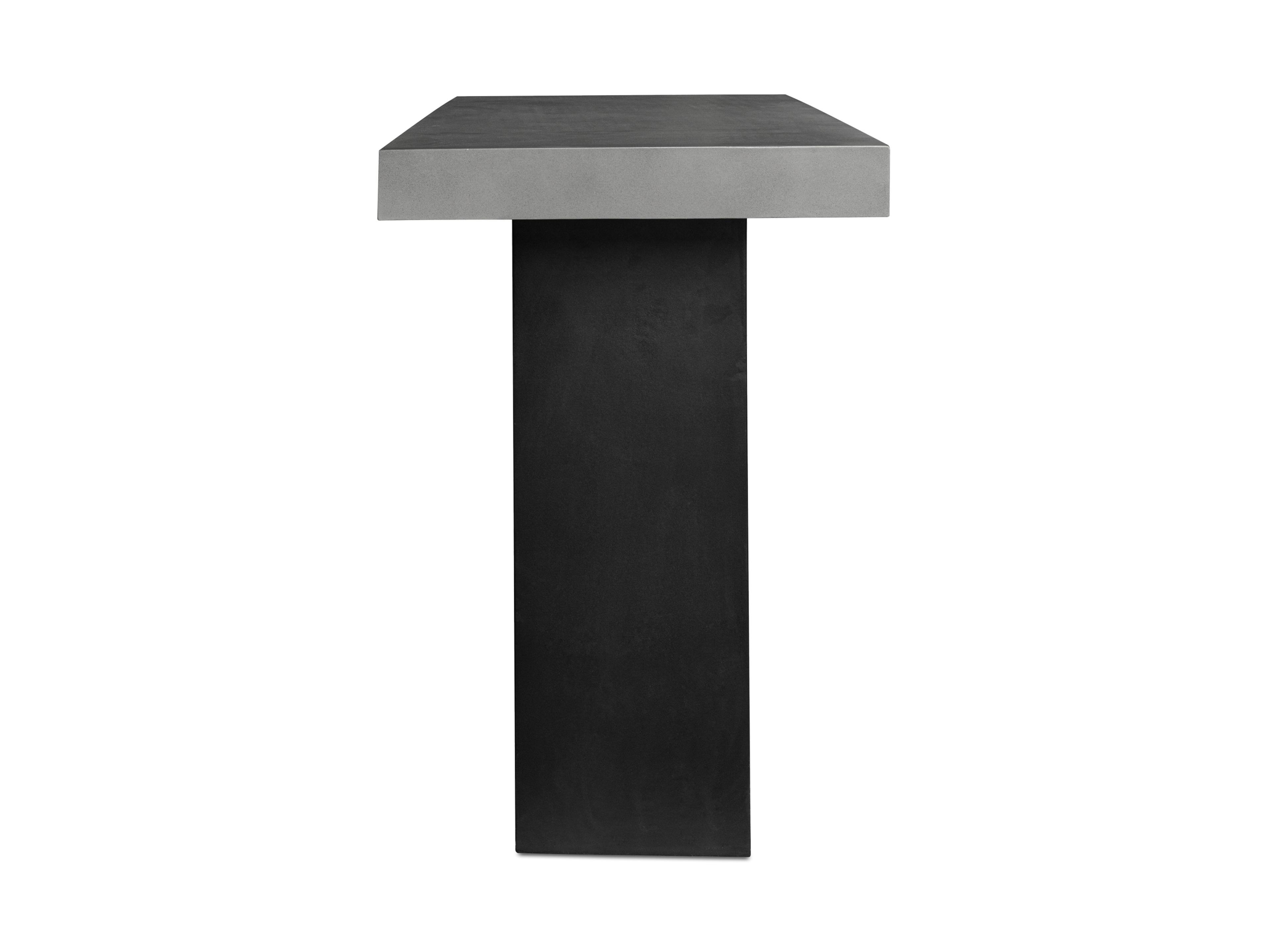 Moe's Home Outdoor Lithic Bar Table Dark Grey