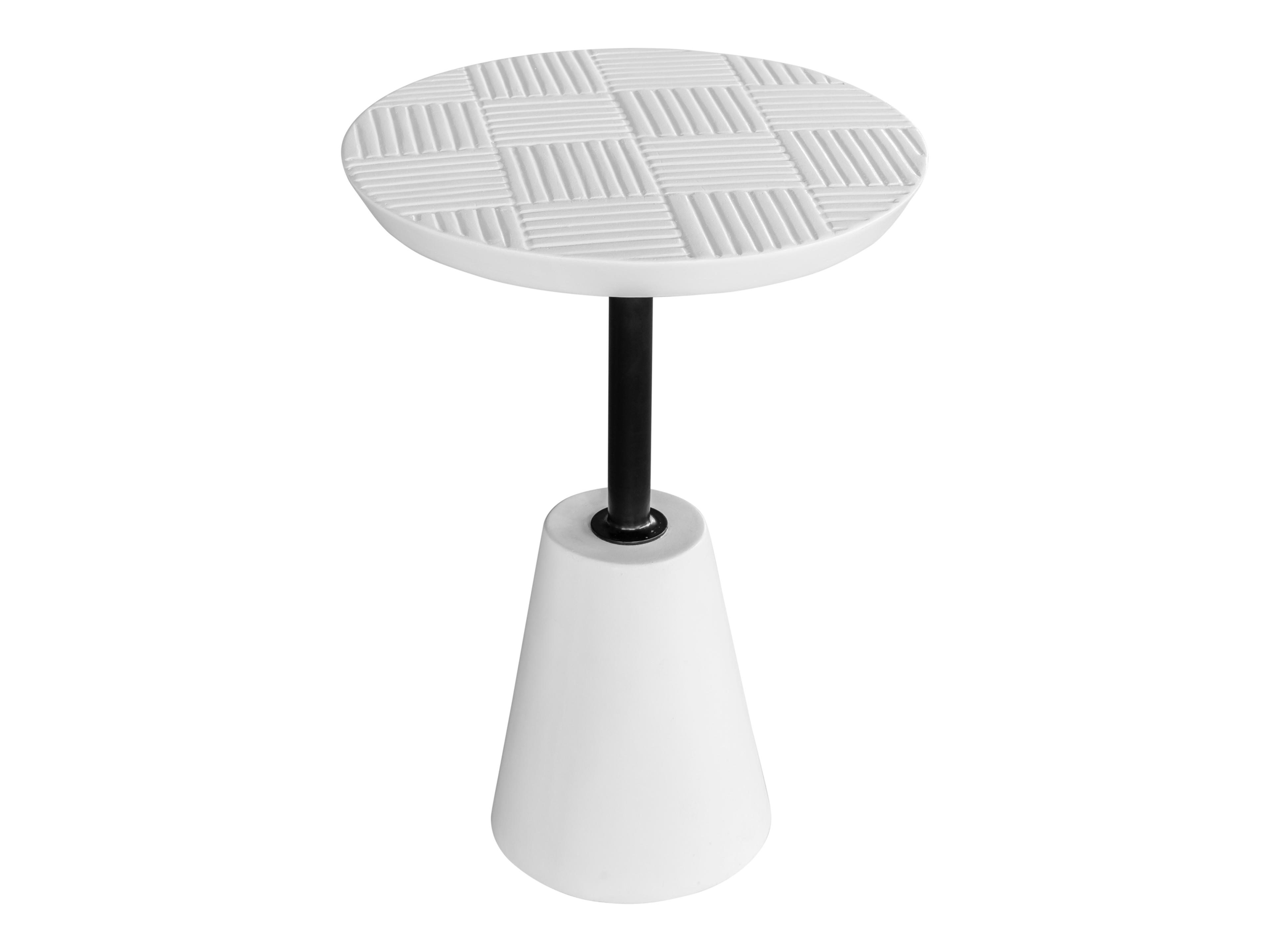 Moe's Home Outdoor Foundation White Round End Table