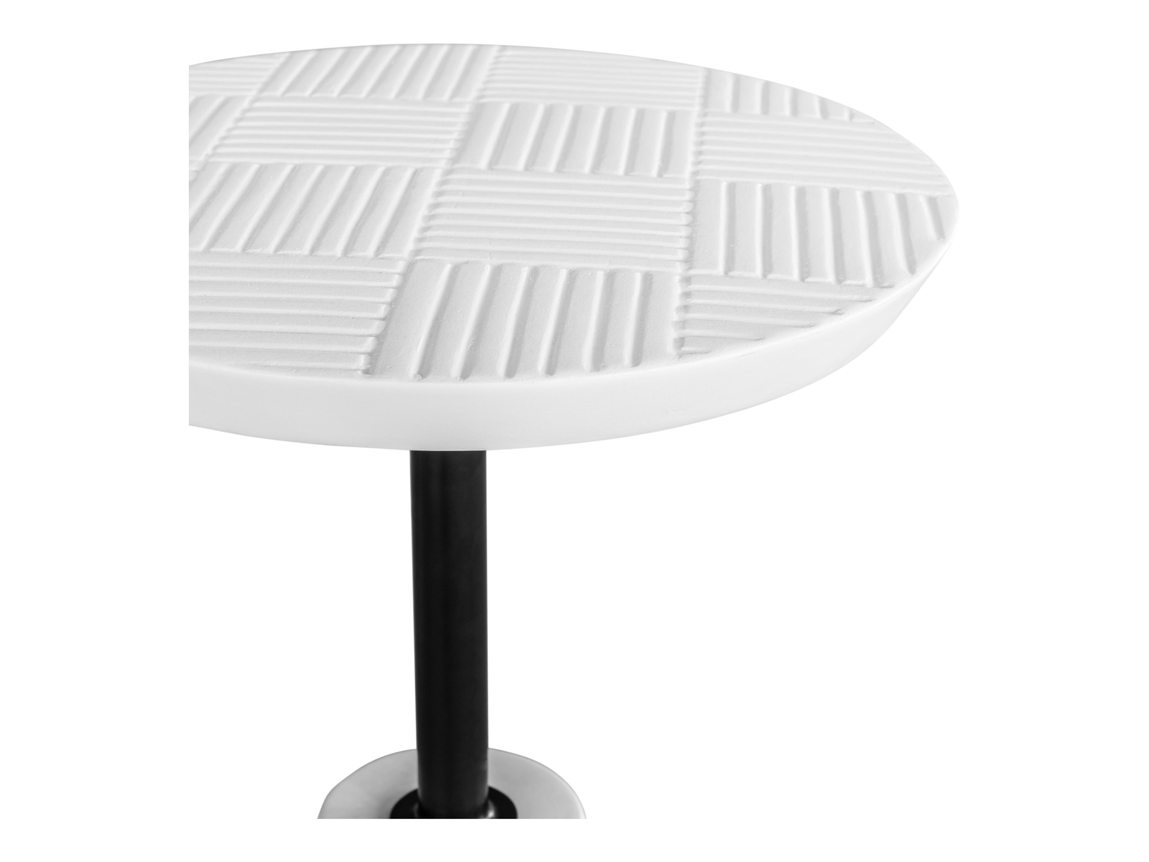 Moe's Home Outdoor Foundation White Round End Table