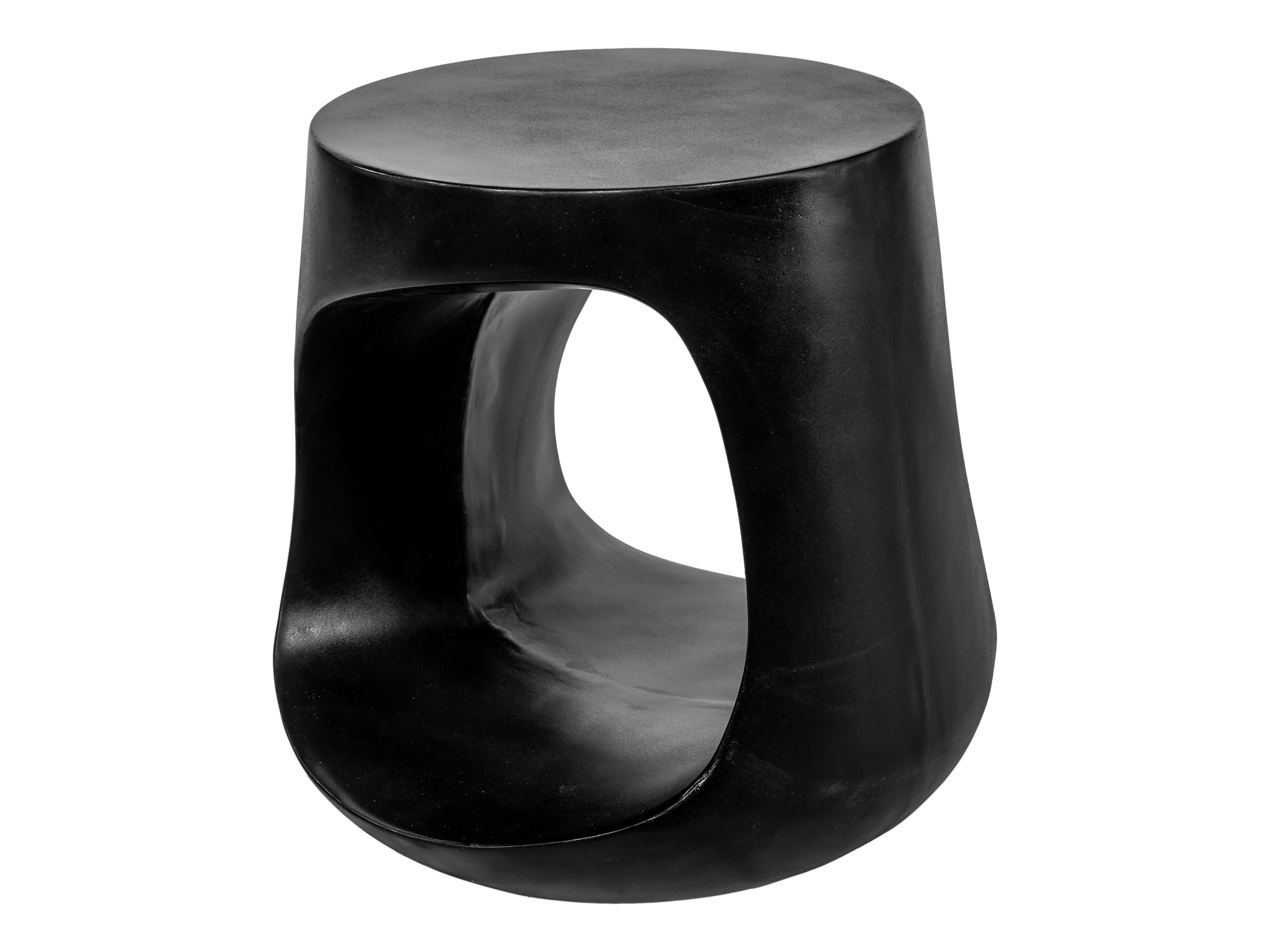 Moe's Home Outdoor Black Concrete Dining Stool