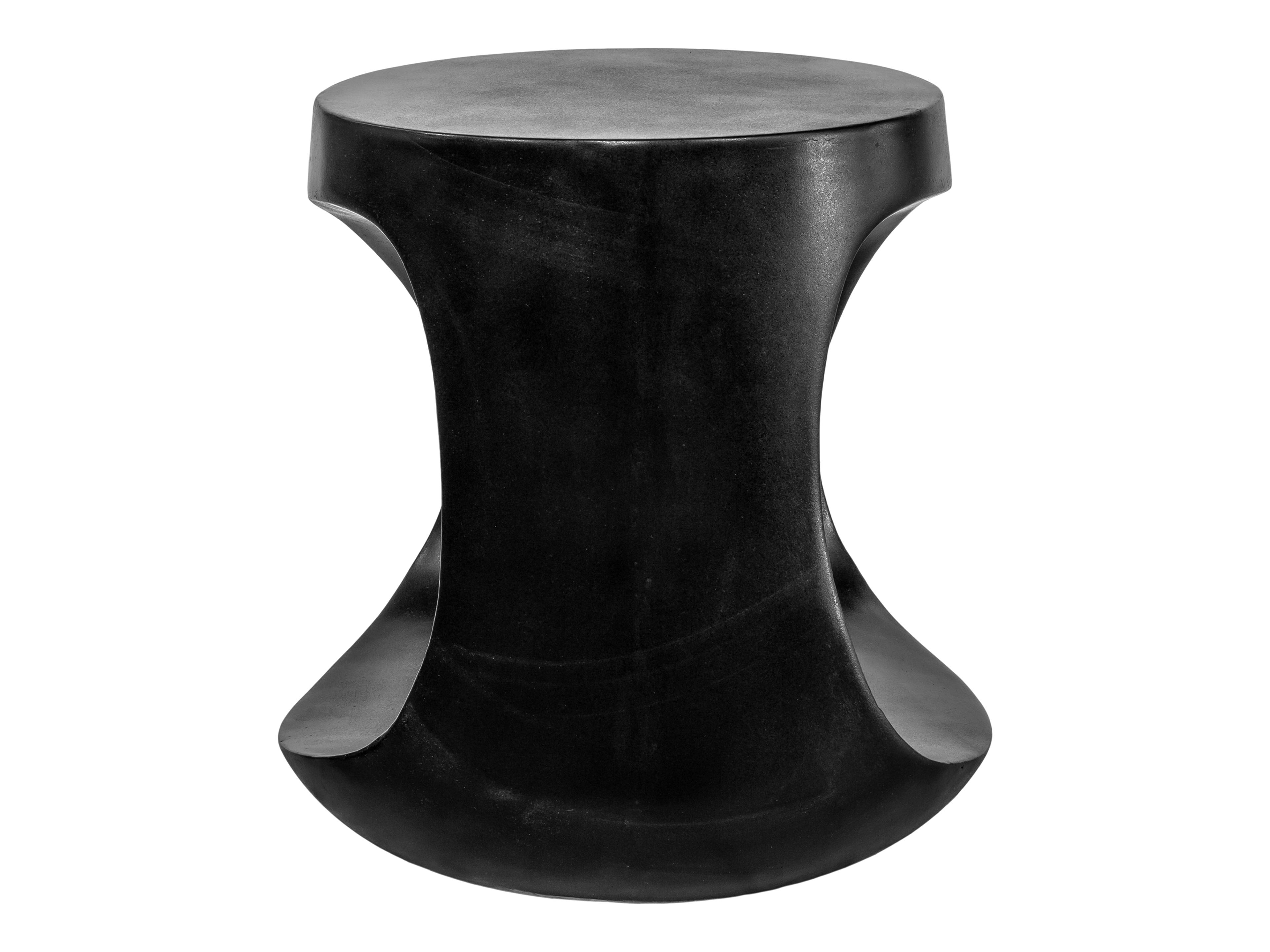 Moe's Home Outdoor Black Concrete Dining Stool