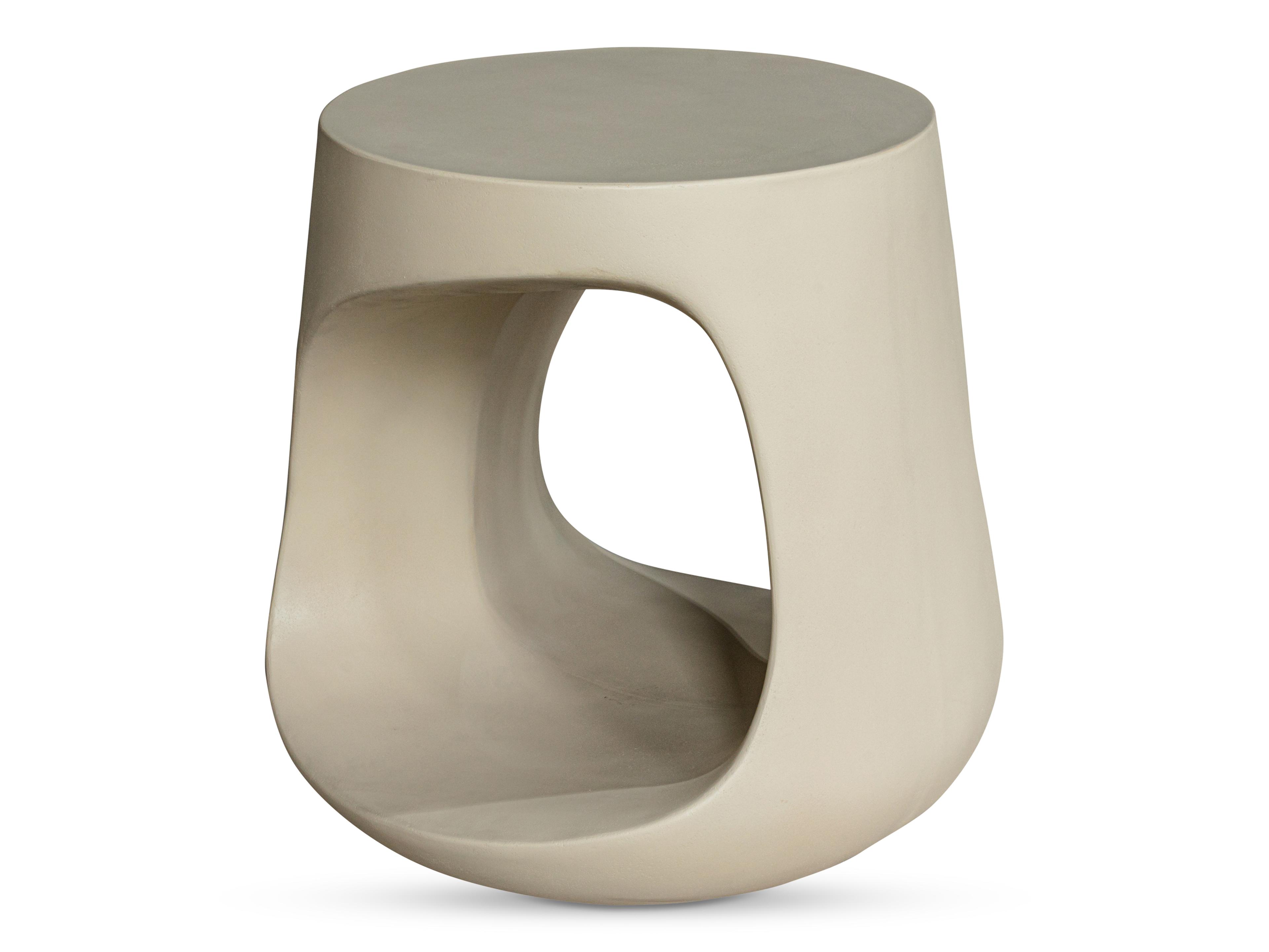 Moe's Home Outdoor Rothko White Concrete Stool