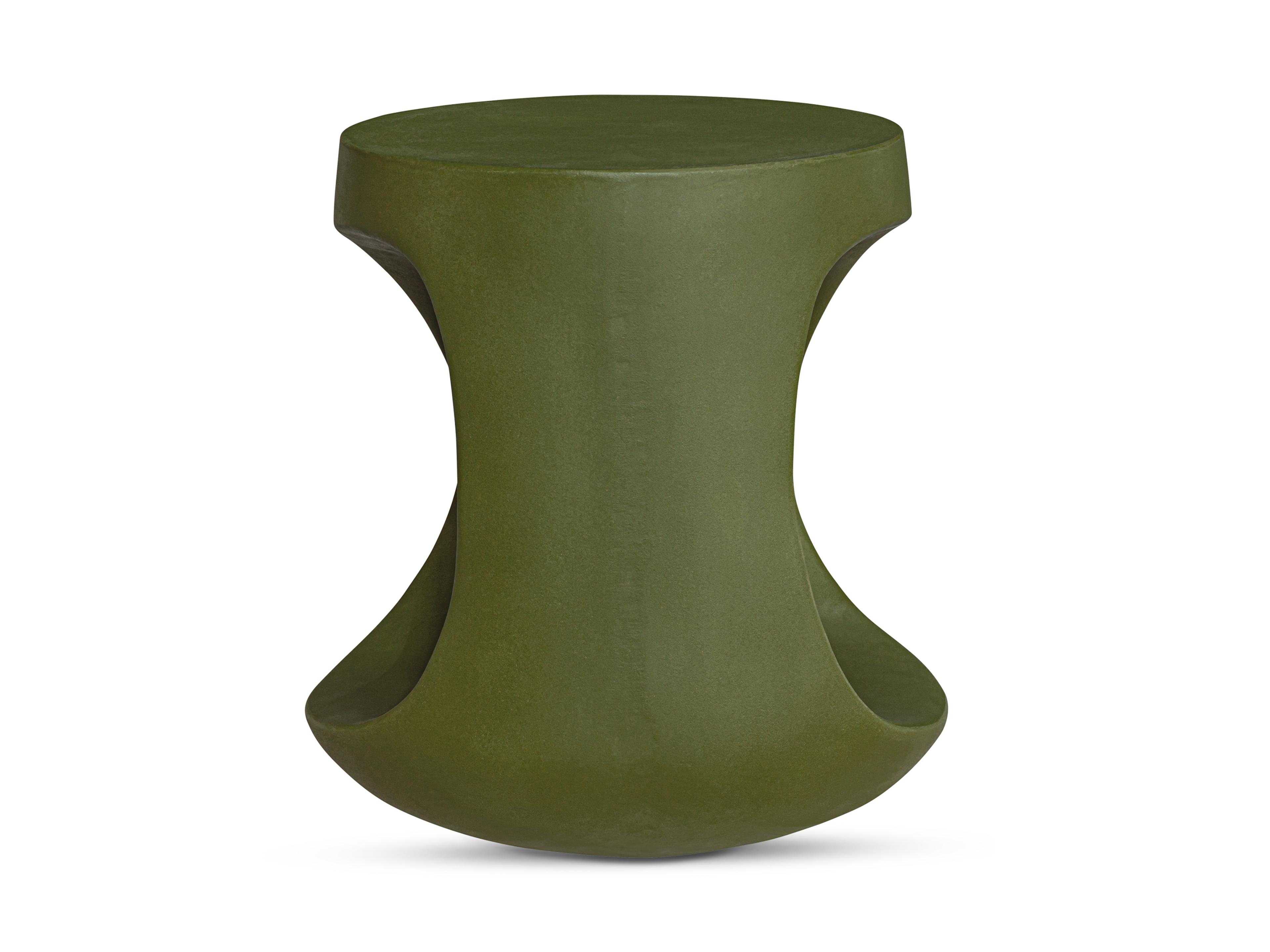 Moe's Home Outdoor Rothko Green Concrete Stool
