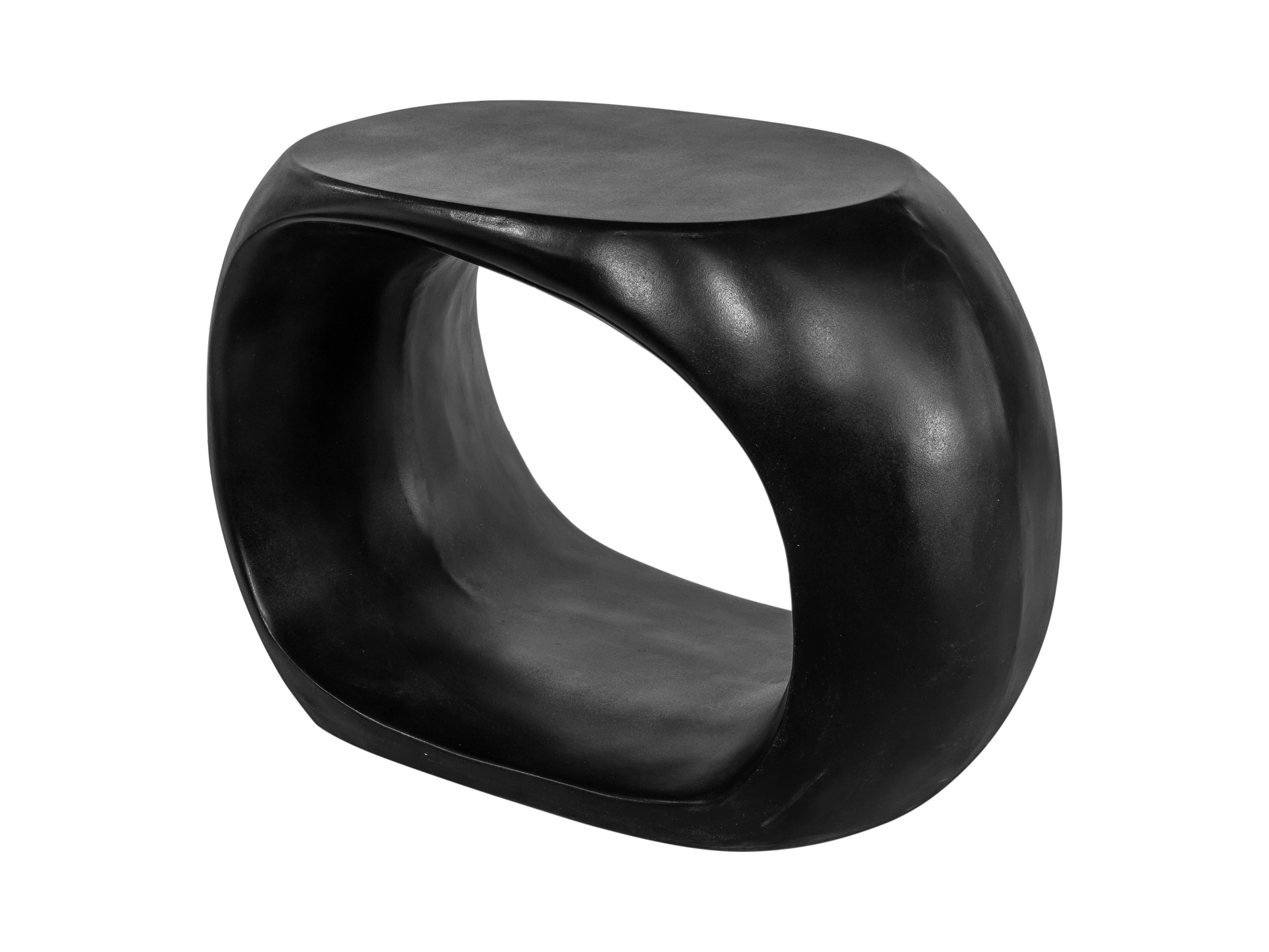 Moe's Home Outdoor Black Concrete Dining Stool