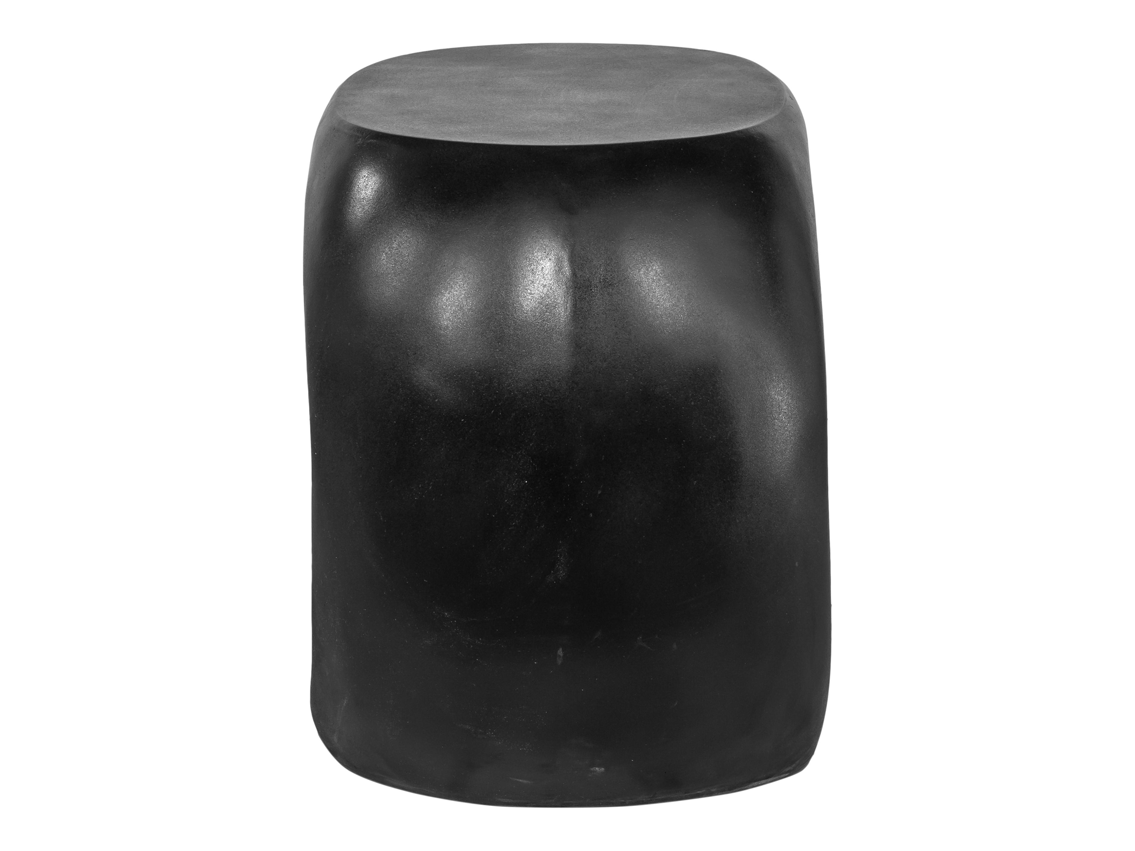 Moe's Home Outdoor Black Concrete Dining Stool