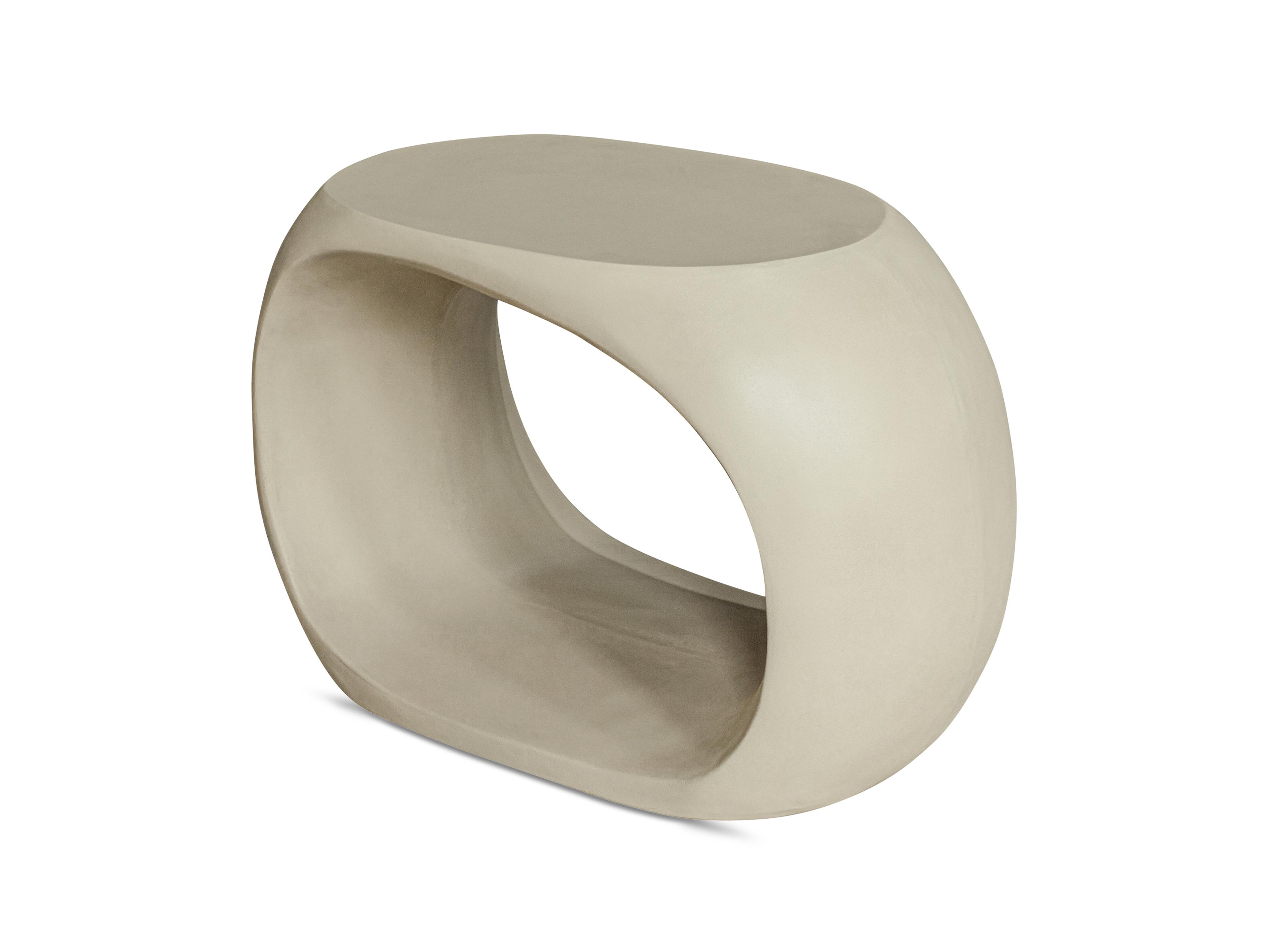 Moe's Home Outdoor Albers Cream Concrete Lounge Chair