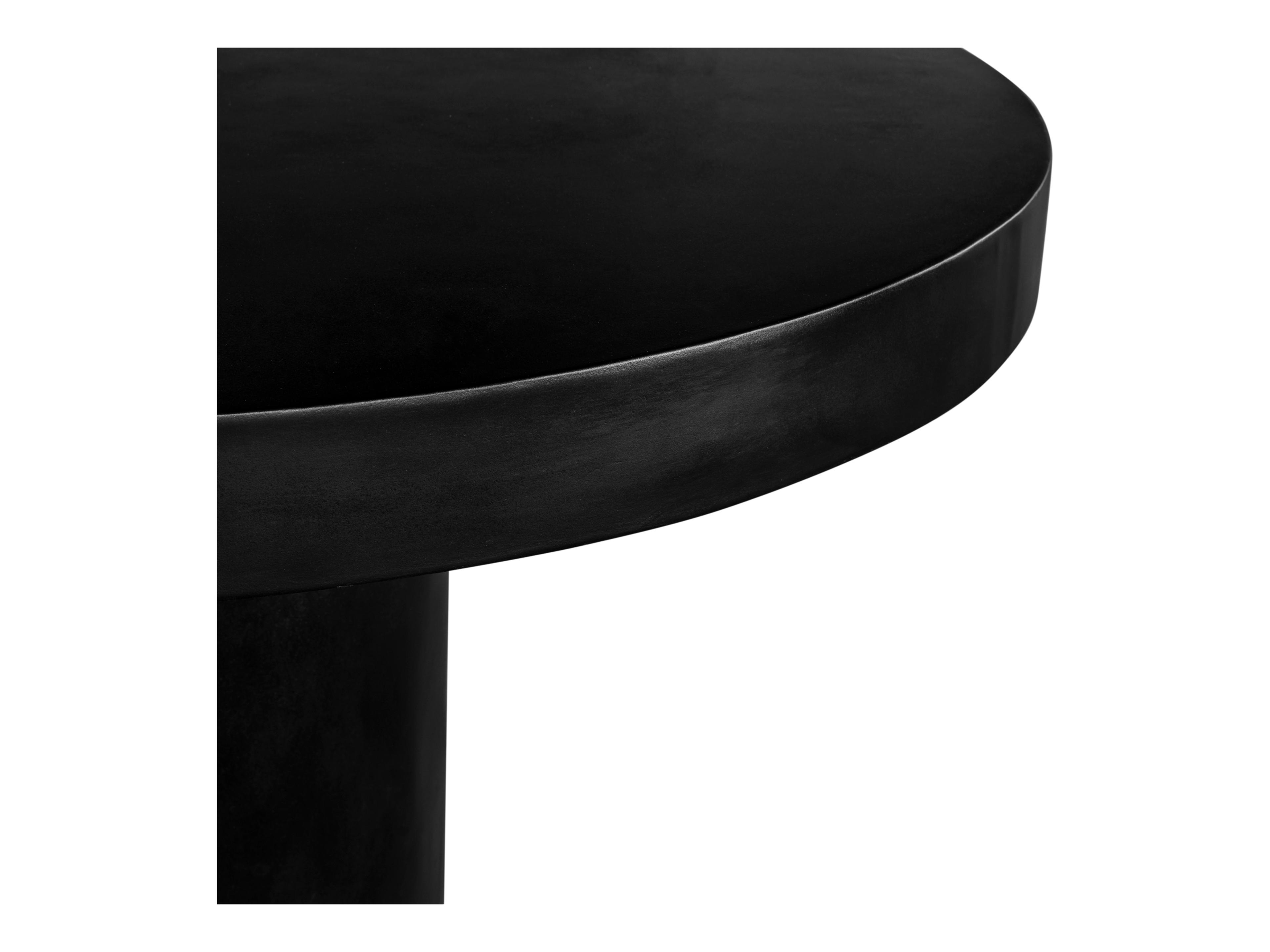 Moe's Home Outdoor Cassius Round Dining Table Black