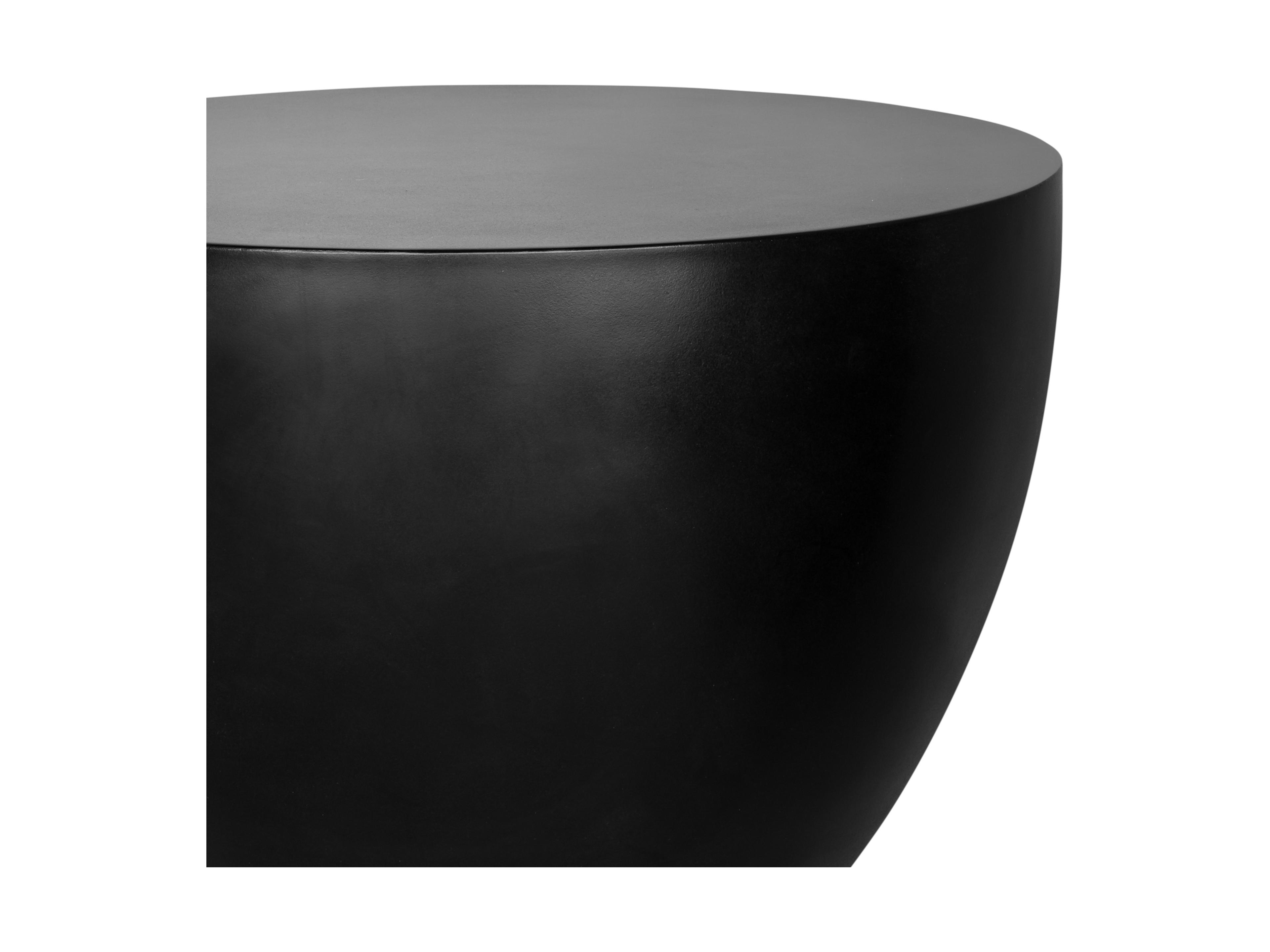 Moe's Home Outdoor Black Concrete Round End Table