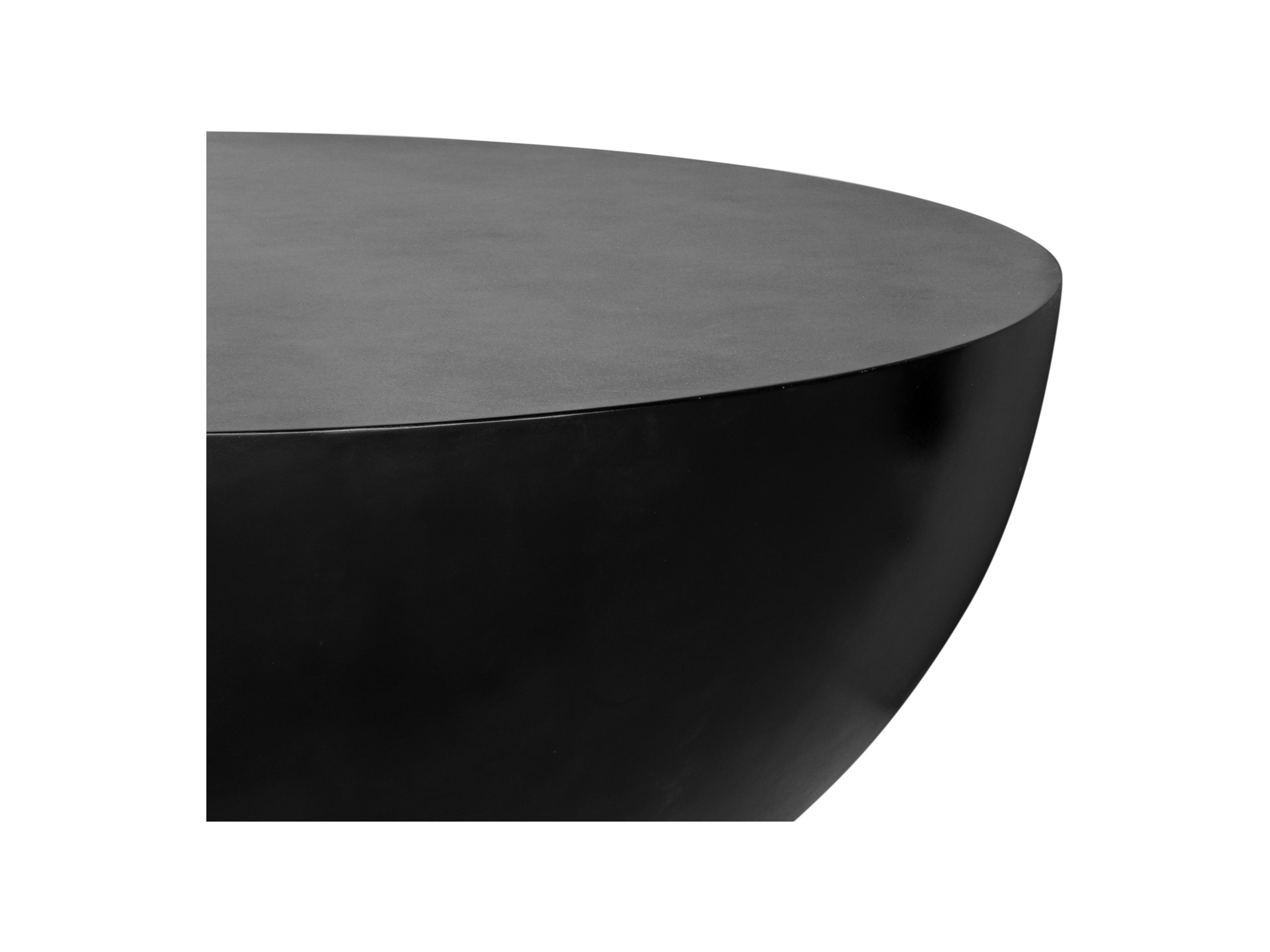 Moe's Home Outdoor Black Concrete Round Coffee Table