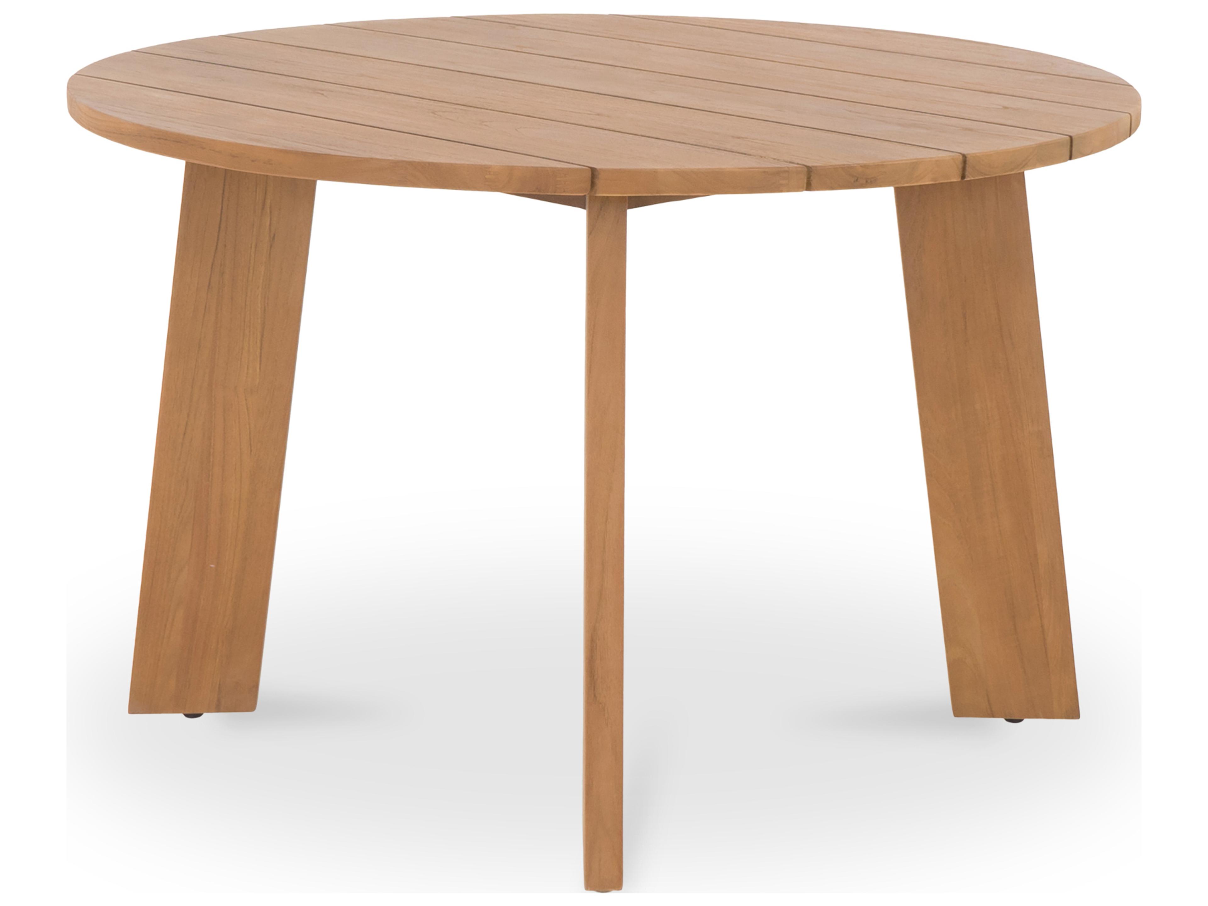 Moe's Home Outdoor Delta Round Dining Table Natural