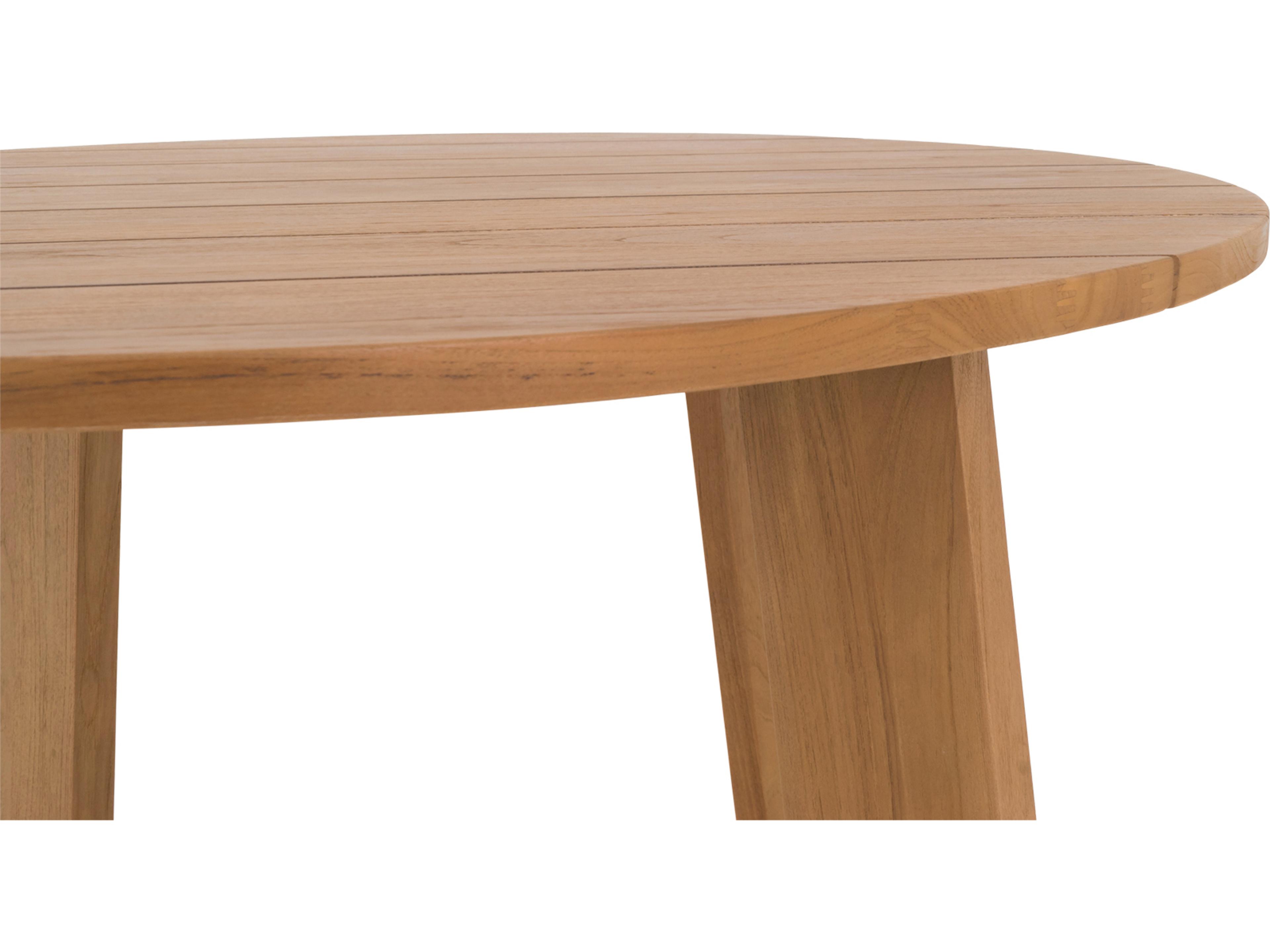Moe's Home Outdoor Delta Round Dining Table Natural
