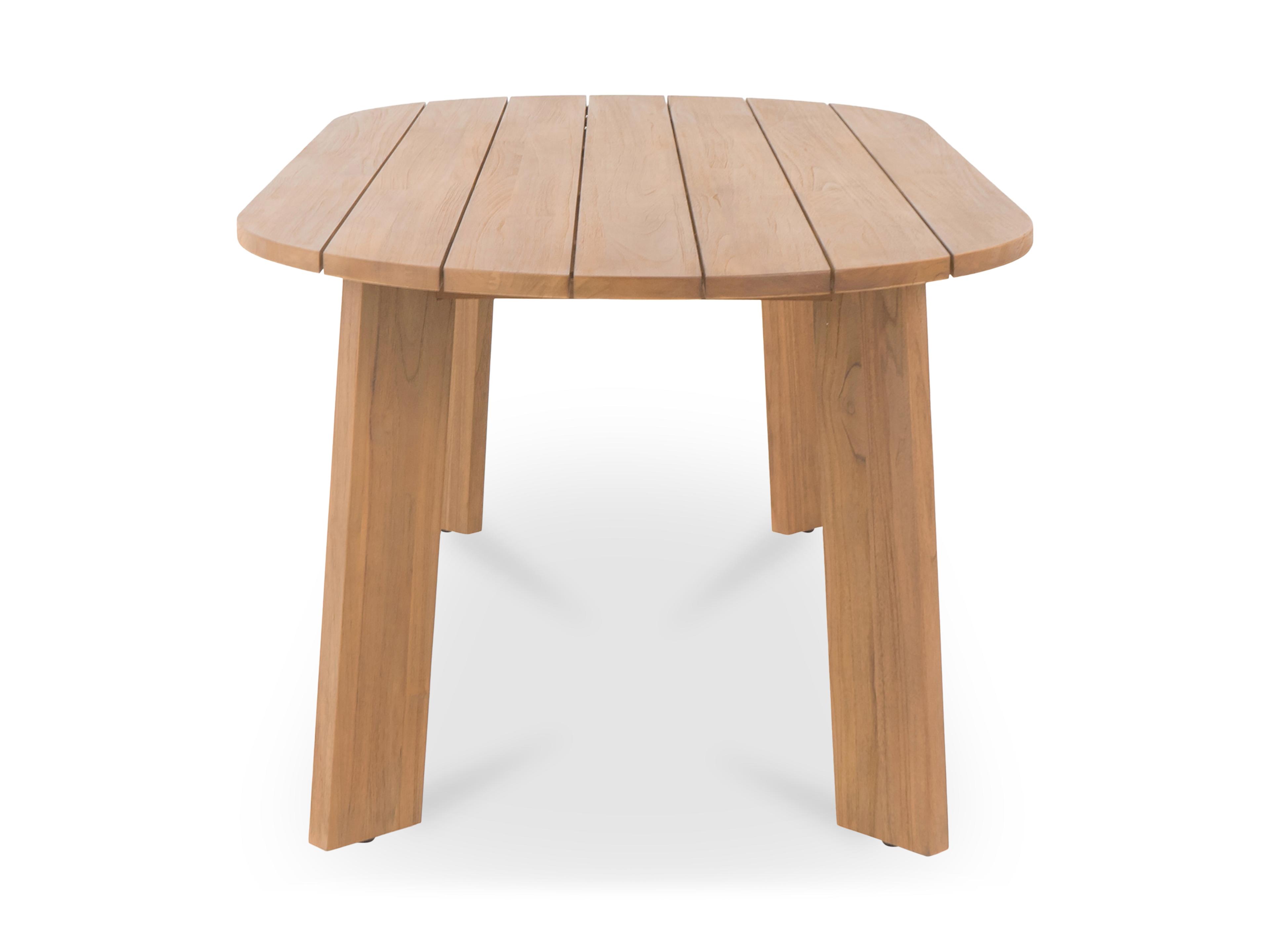 Moe's Home Outdoor Delta Oval Dining Table Natural