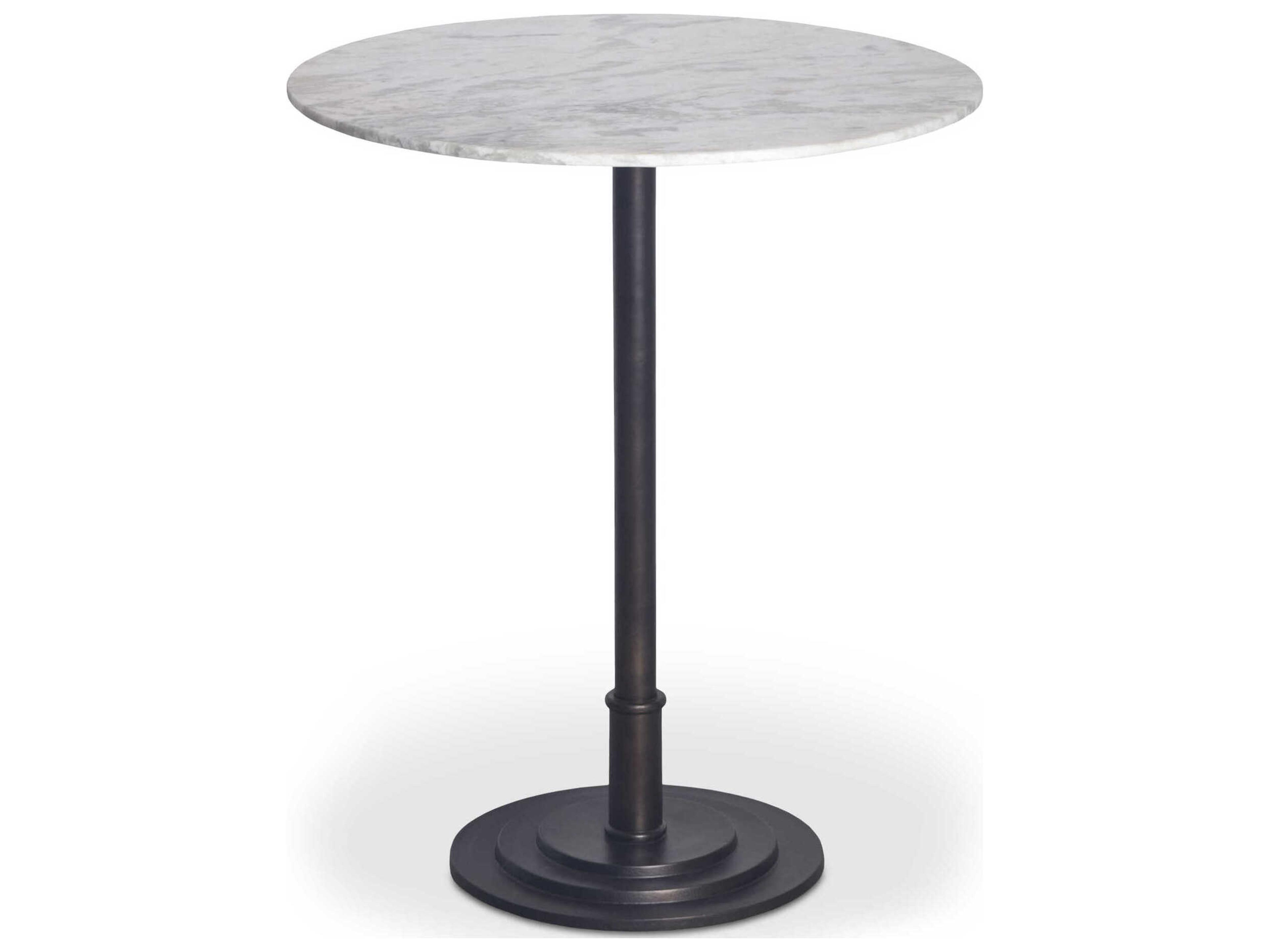 Tori White Aluminum Round Counter Table