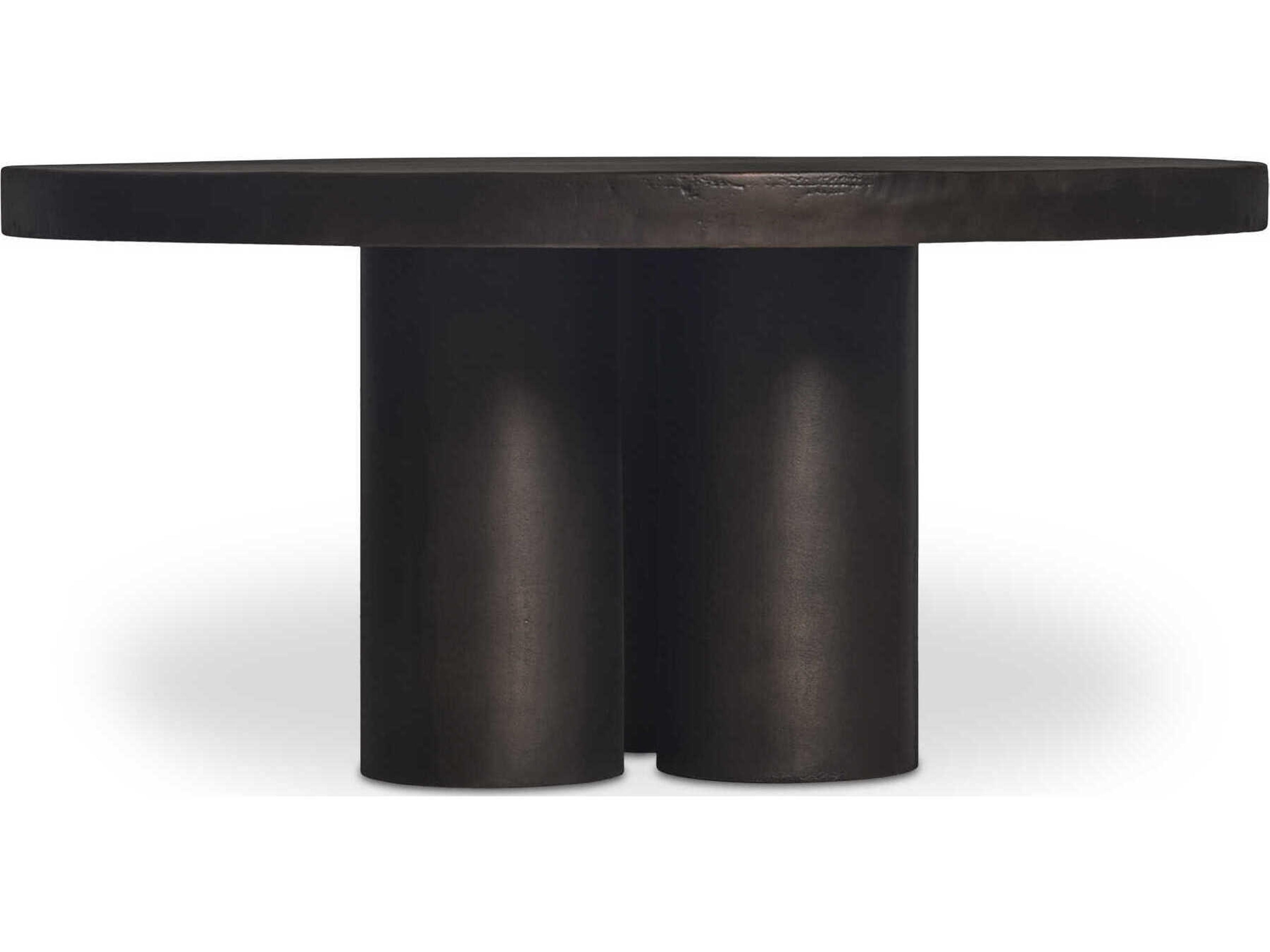 Moe's Home Outdoor Logan Black Aluminum Round Coffee Table