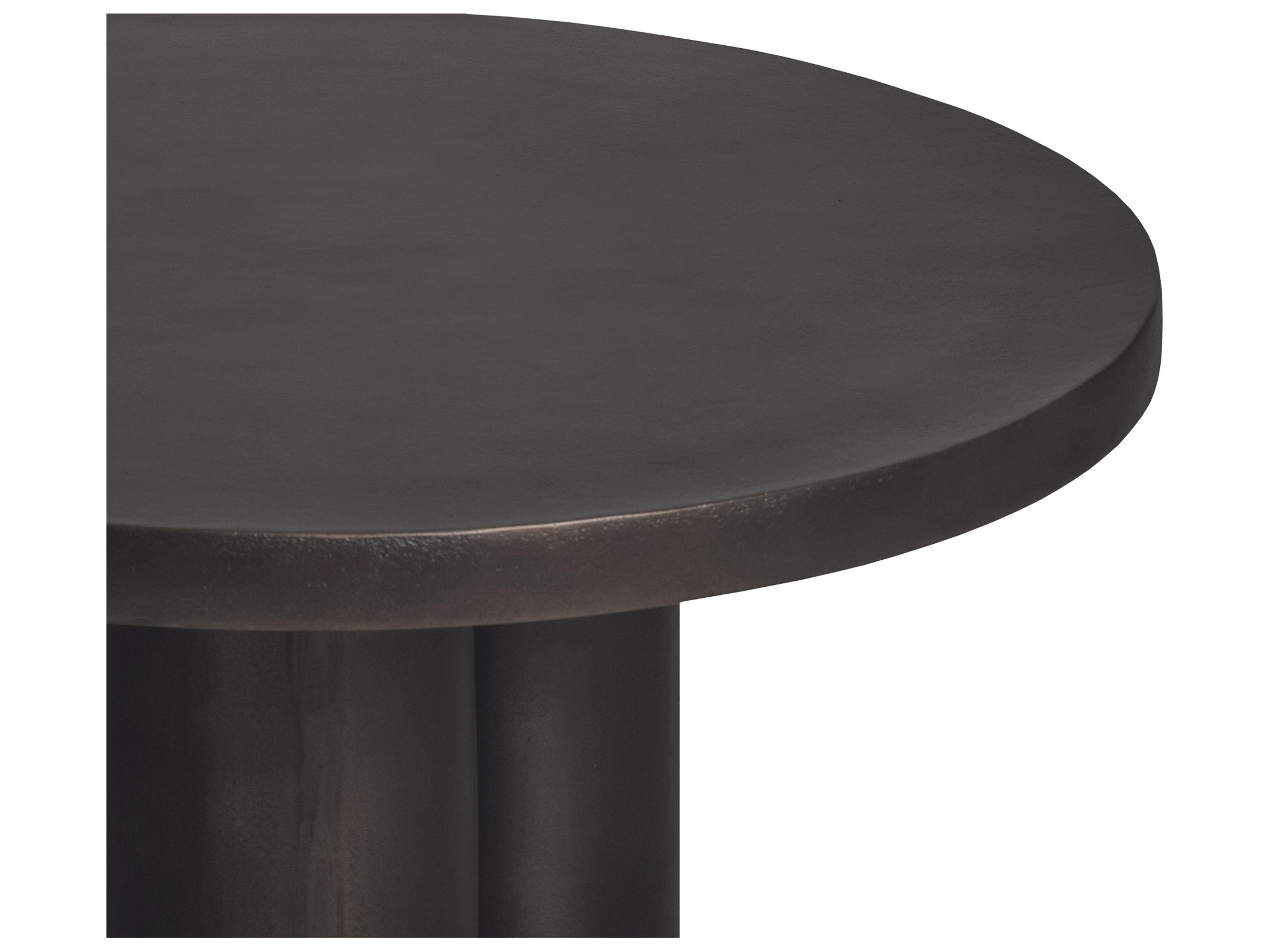 Moe's Home Outdoor Logan Black Aluminum Round Coffee Table