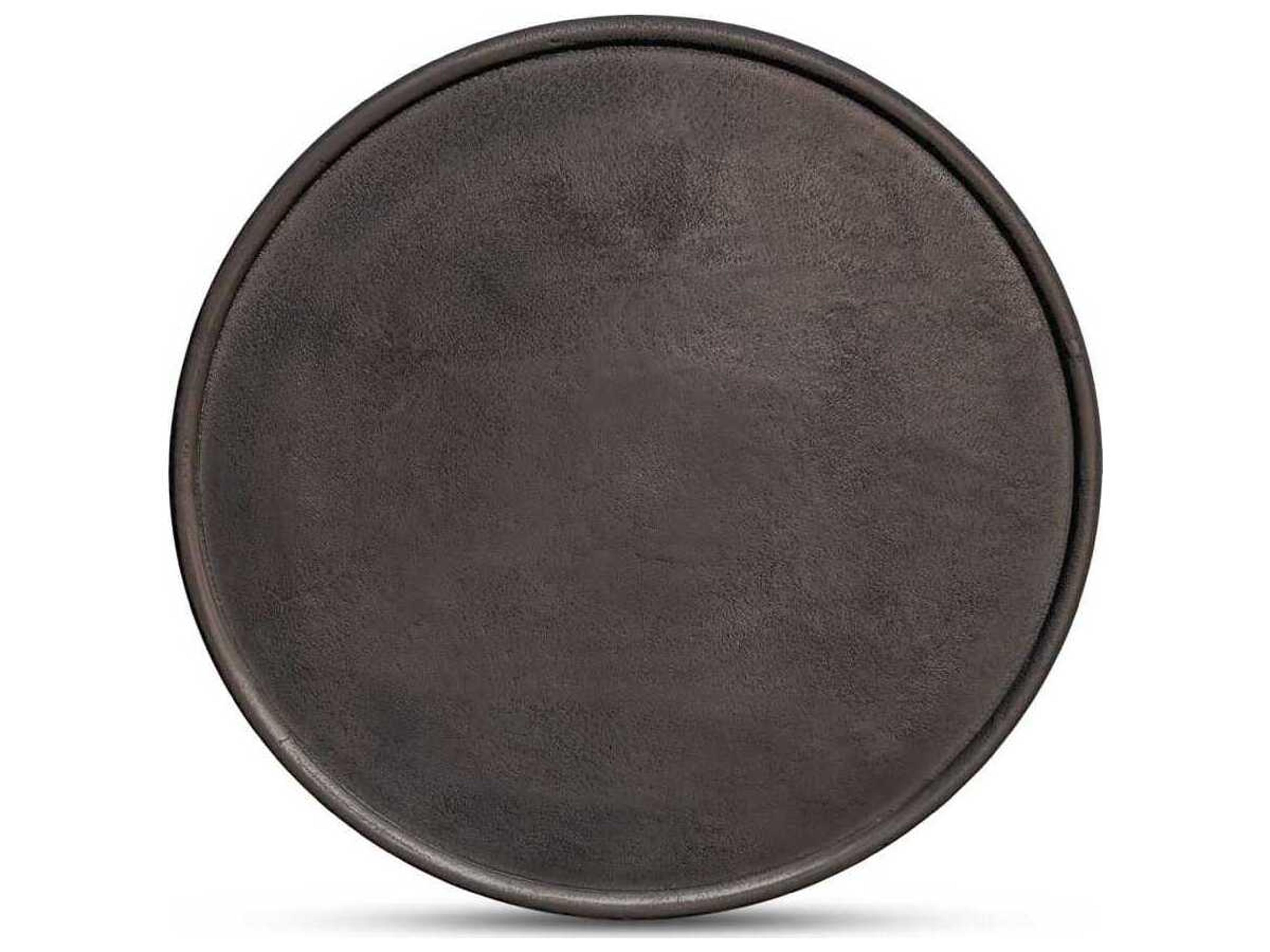 Moe's Home Outdoor Deacon Brown Aluminum Round End Table