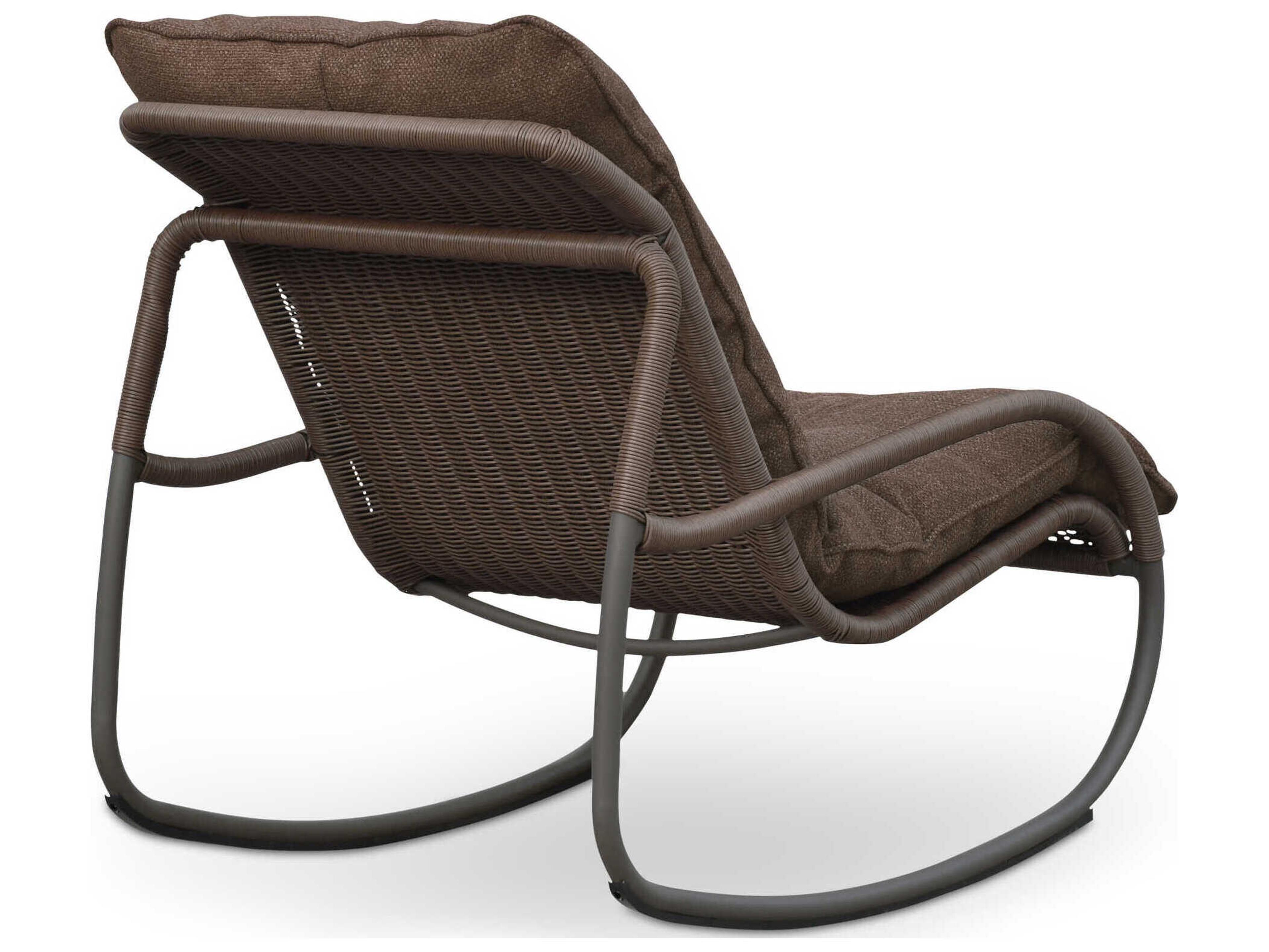 Moe's Home Outdoor Lyra Brown Wicker Lounge Chair