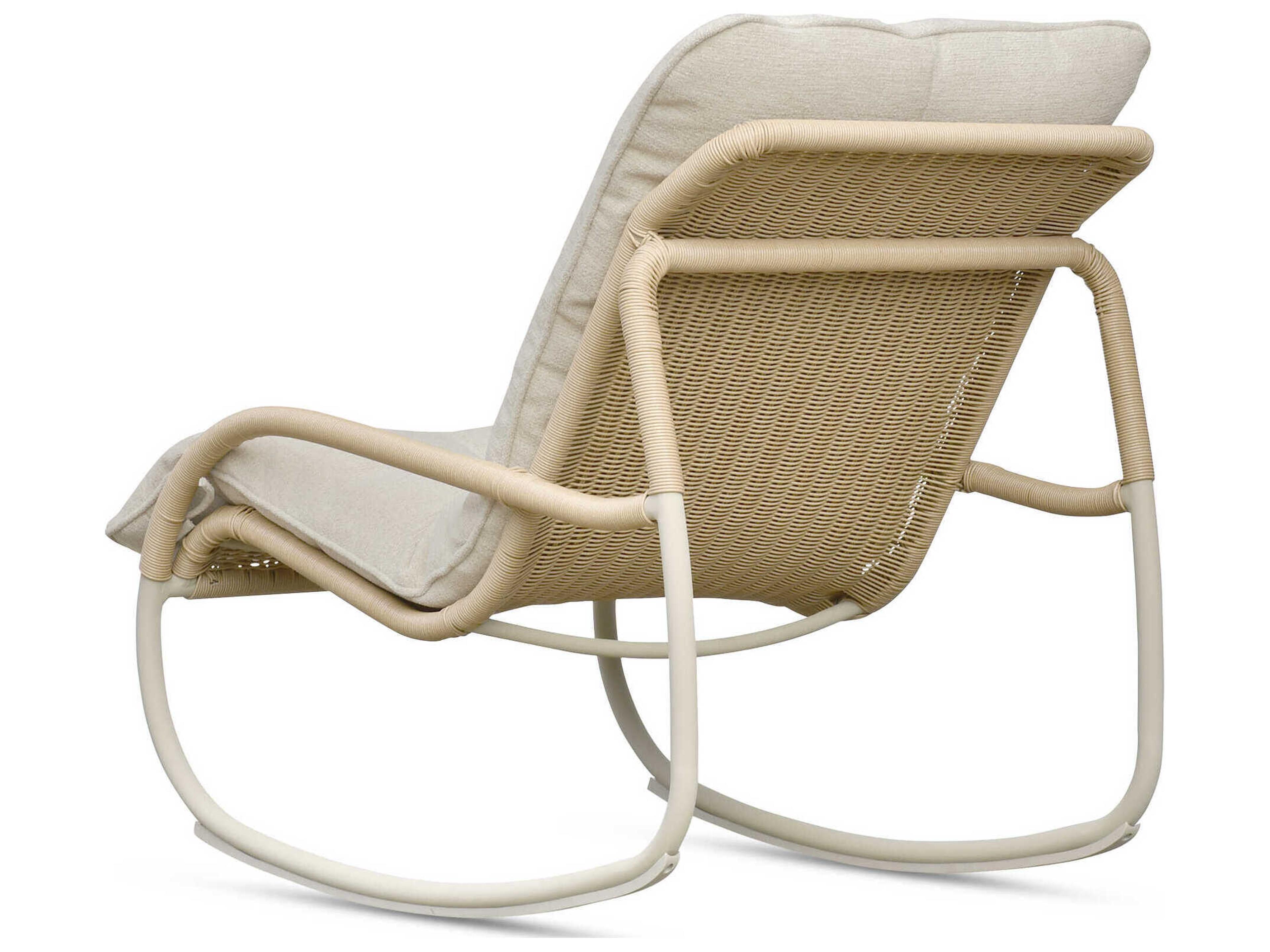 Moe's Home Outdoor Lyra Beige Wicker Lounge Chair