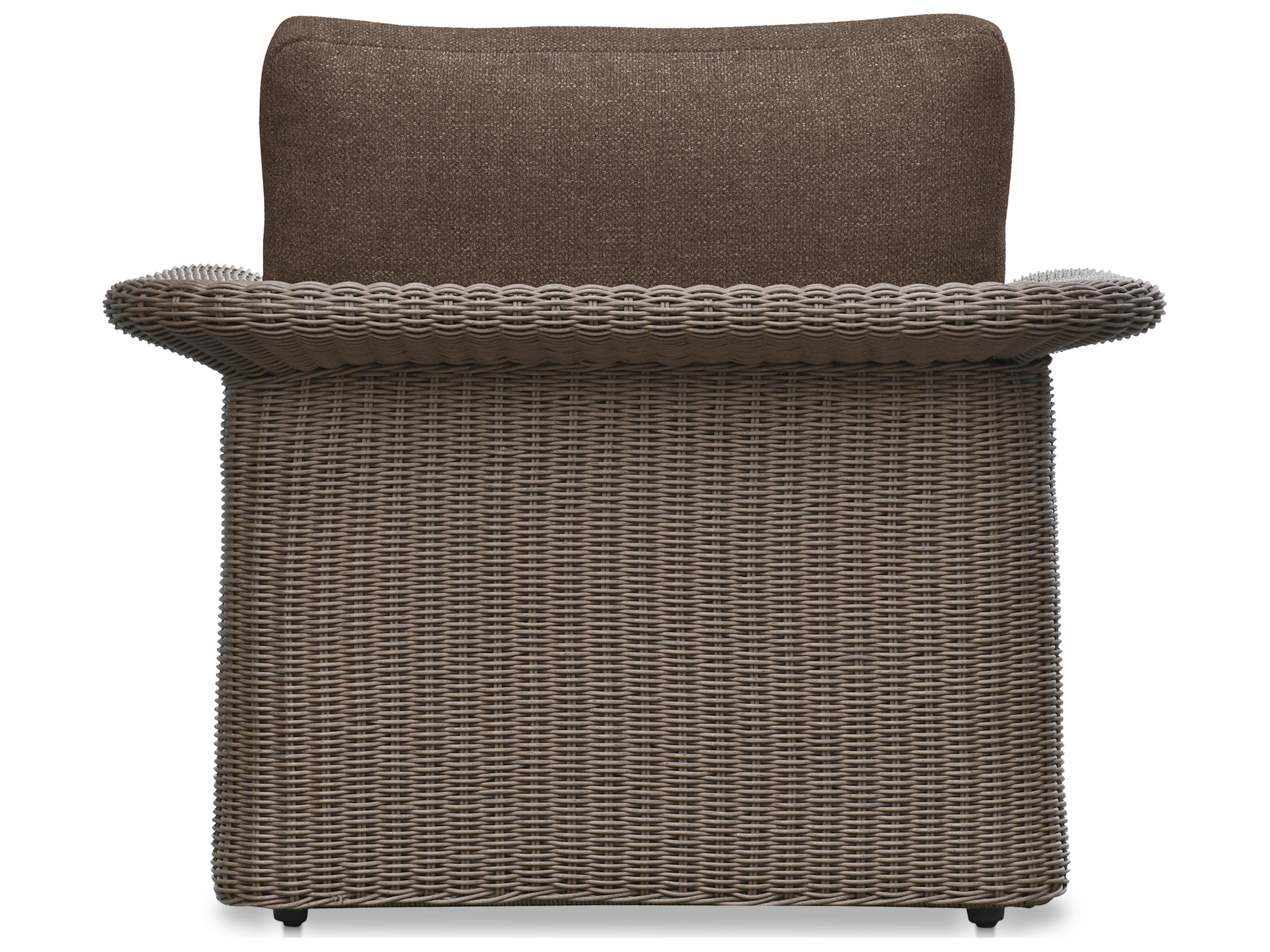 Moe's Home Outdoor Meredith Brown Wicker Cushion Lounge Chair