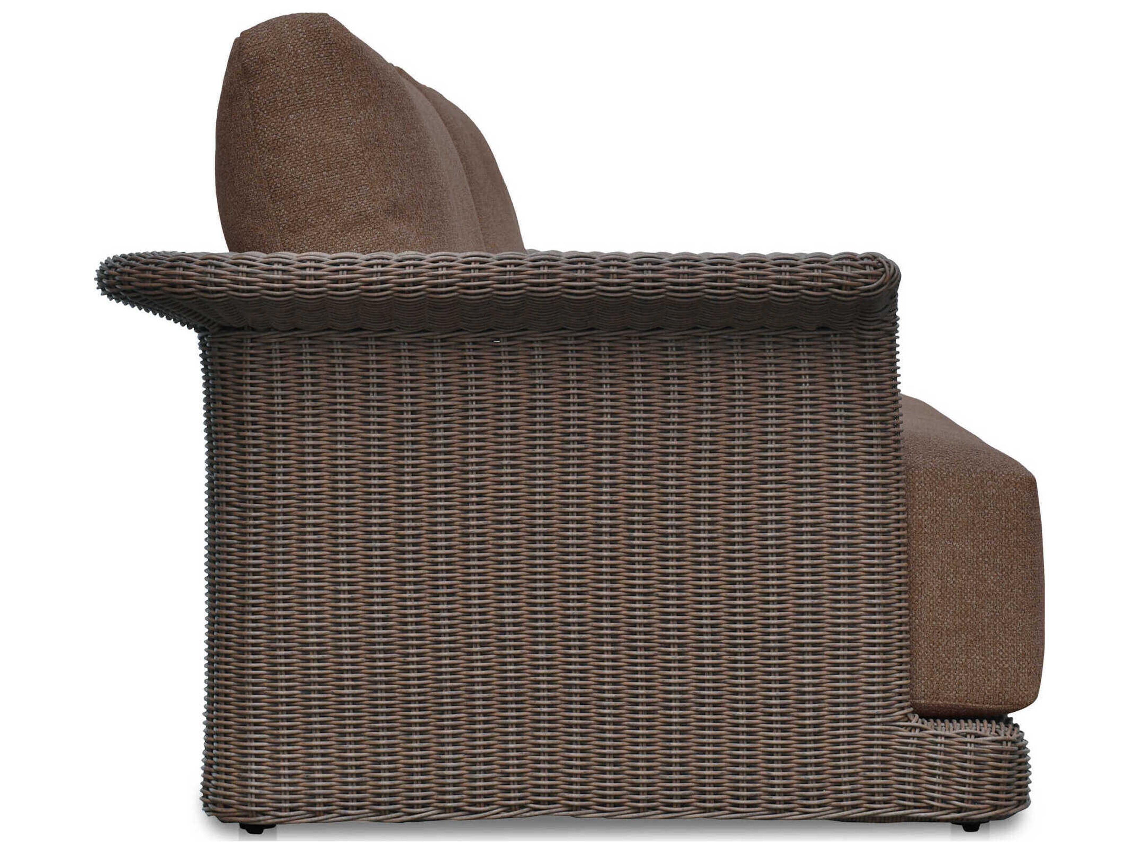 Moe's Home Outdoor Meredith Brown Wicker Cushion Sofa