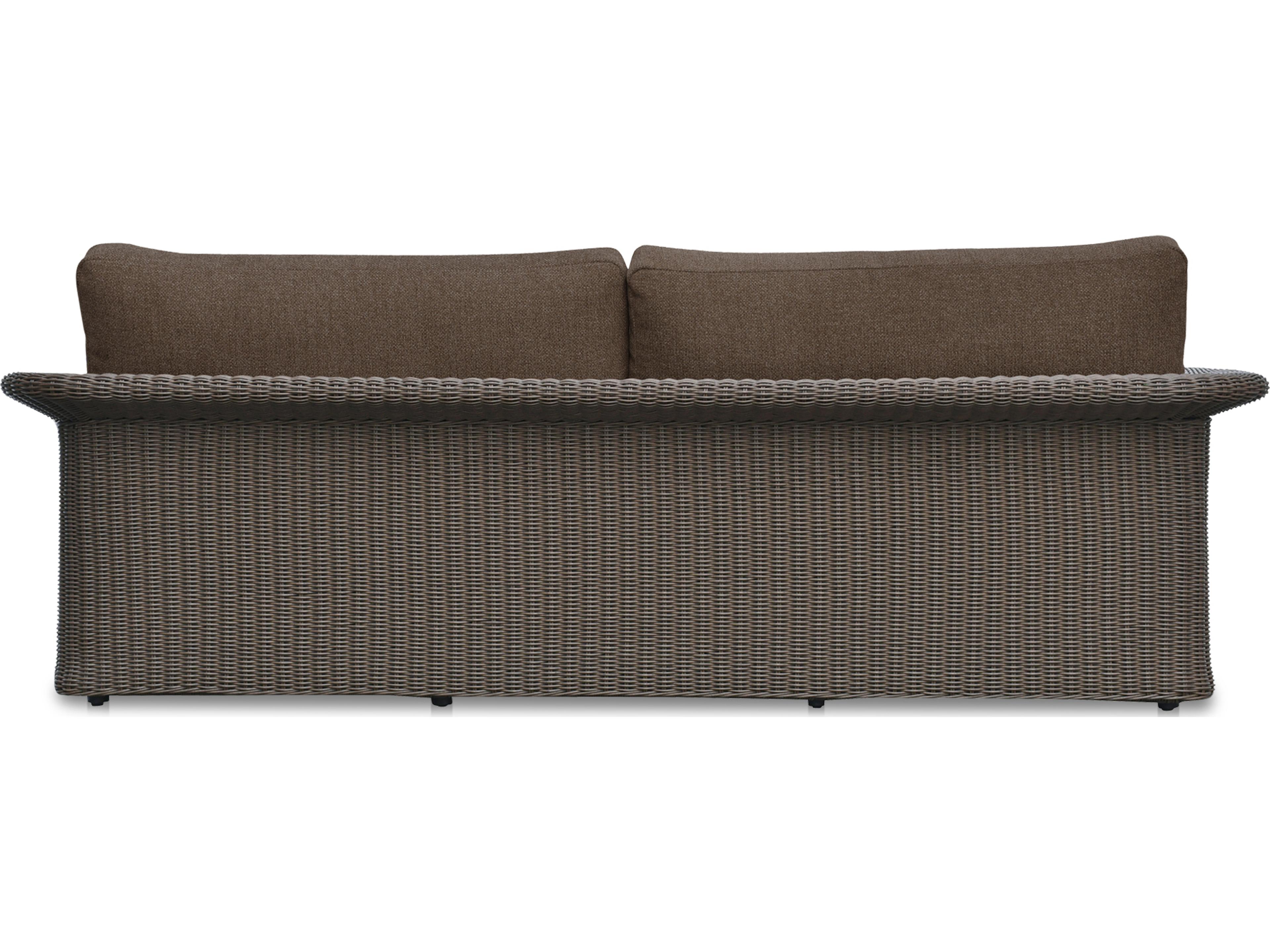 Moe's Home Outdoor Meredith Brown Wicker Cushion Sofa