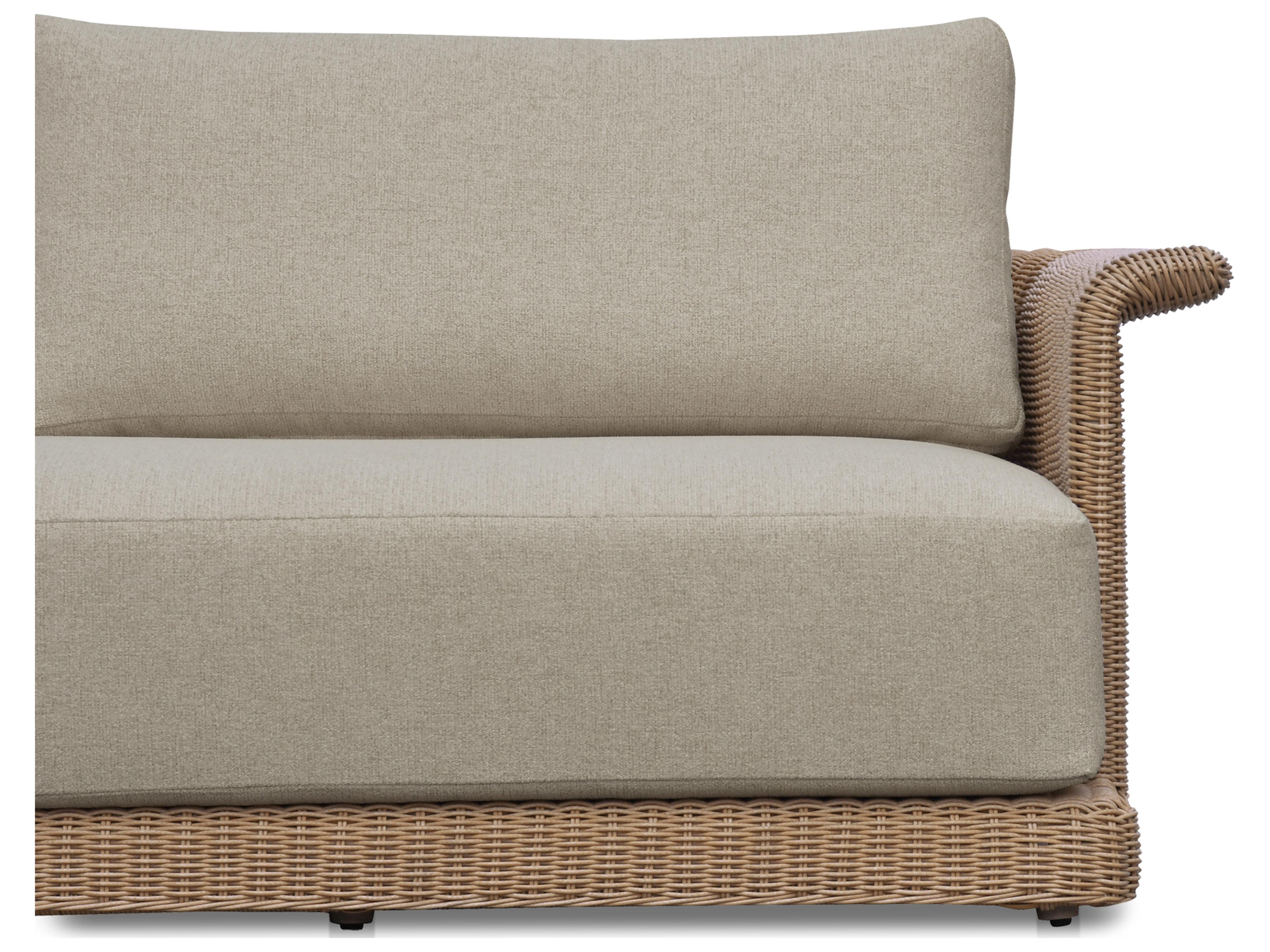 Moe's Home Outdoor Meredith Beige Wicker Cushion Sofa