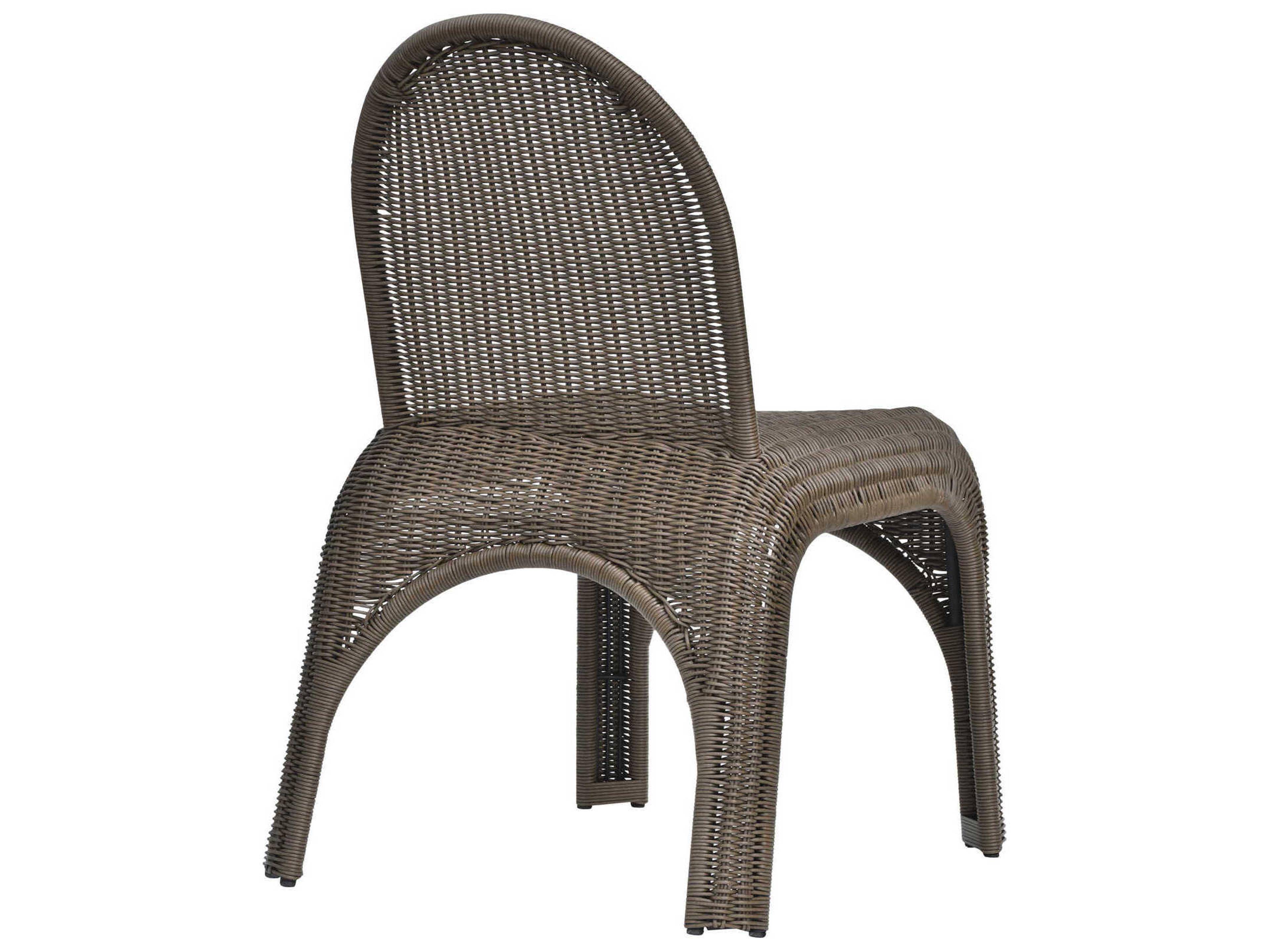 Moe's Home Outdoor Kendall Brown Wicker Dining Chair Set of 2