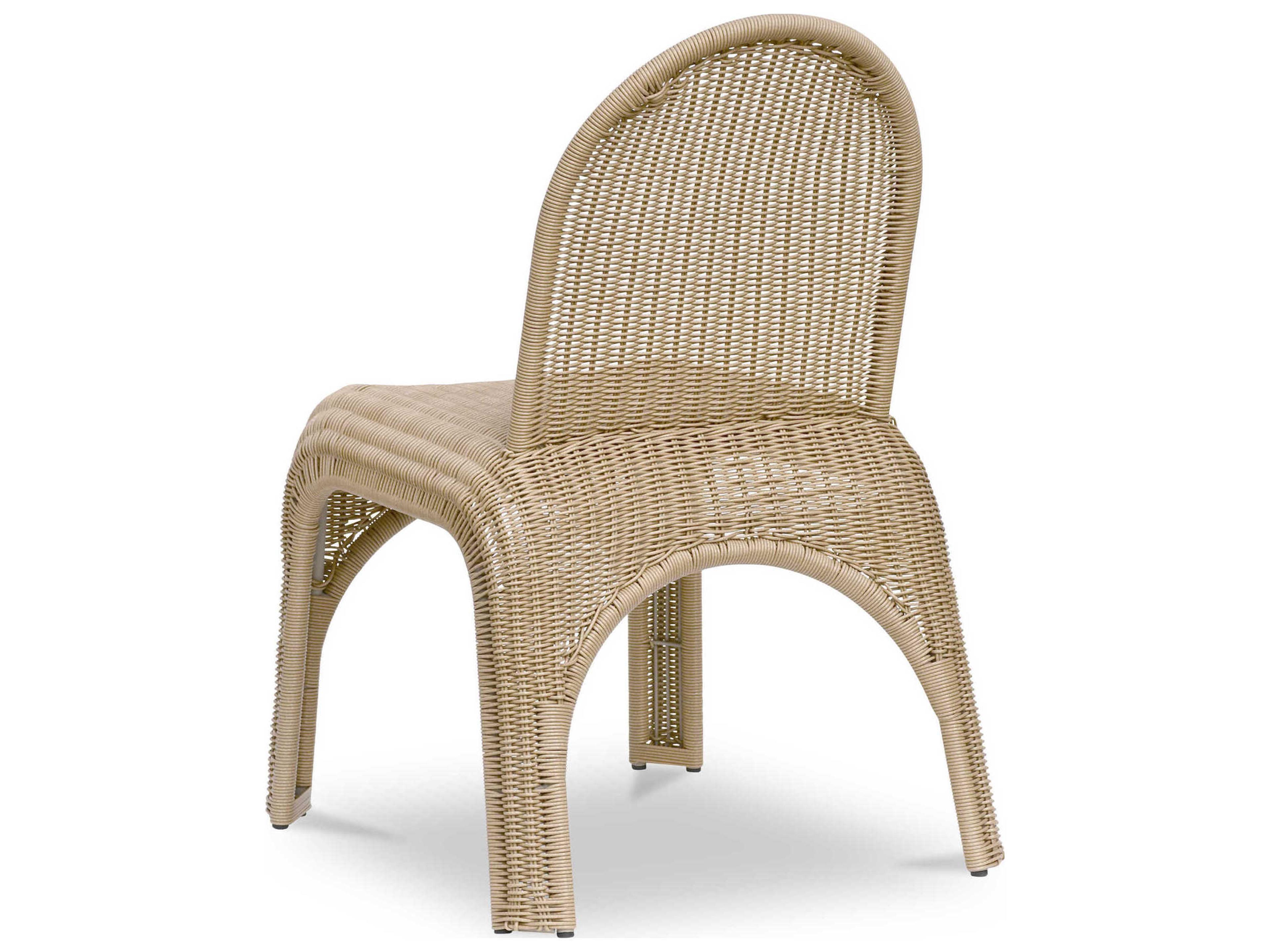 Moe's Home Outdoor Kendall Natural Wicker Dining Chair Set of 2