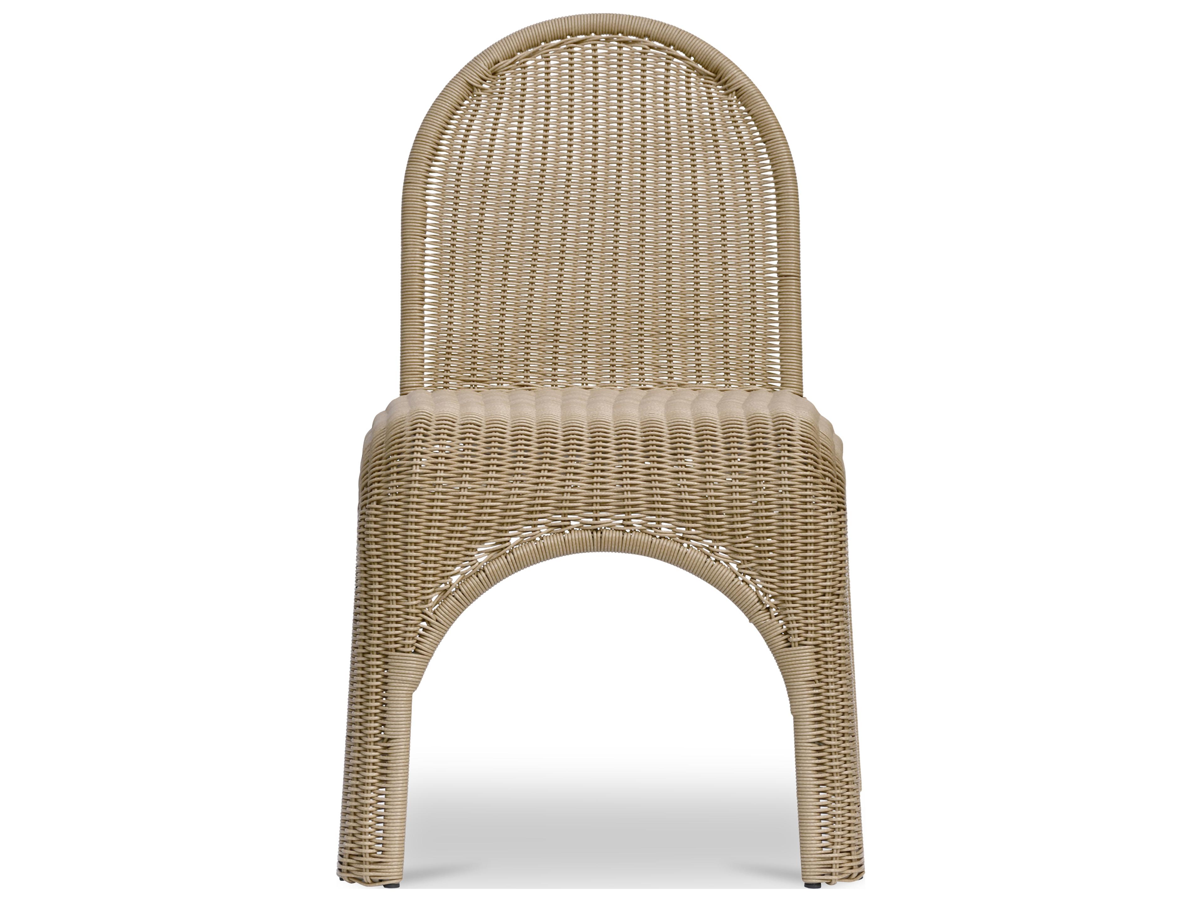 Moe's Home Outdoor Kendall Natural Wicker Dining Chair Set of 2