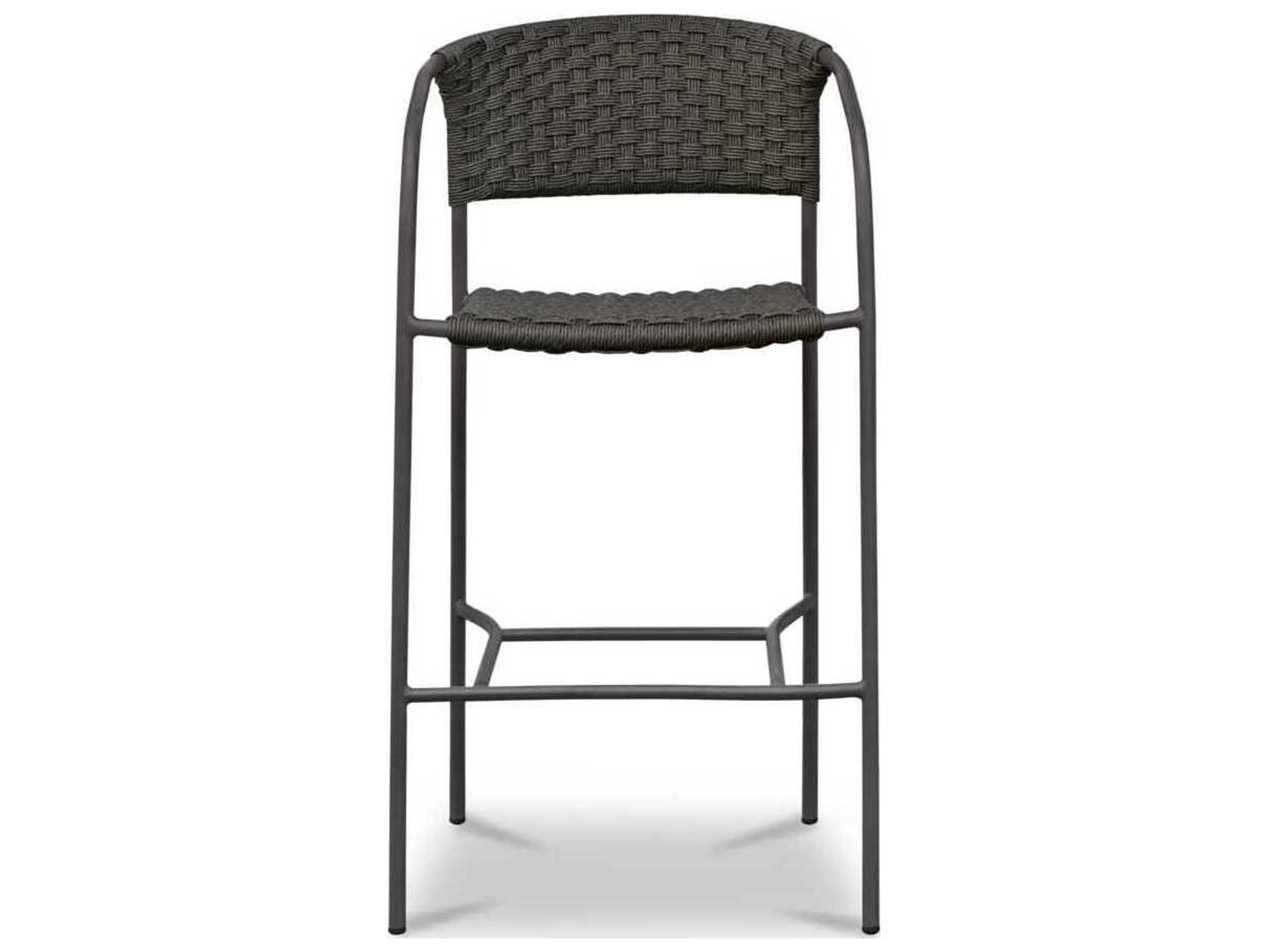 Moe's Home Outdoor Zola Brown Steel Wicker Bar Stool