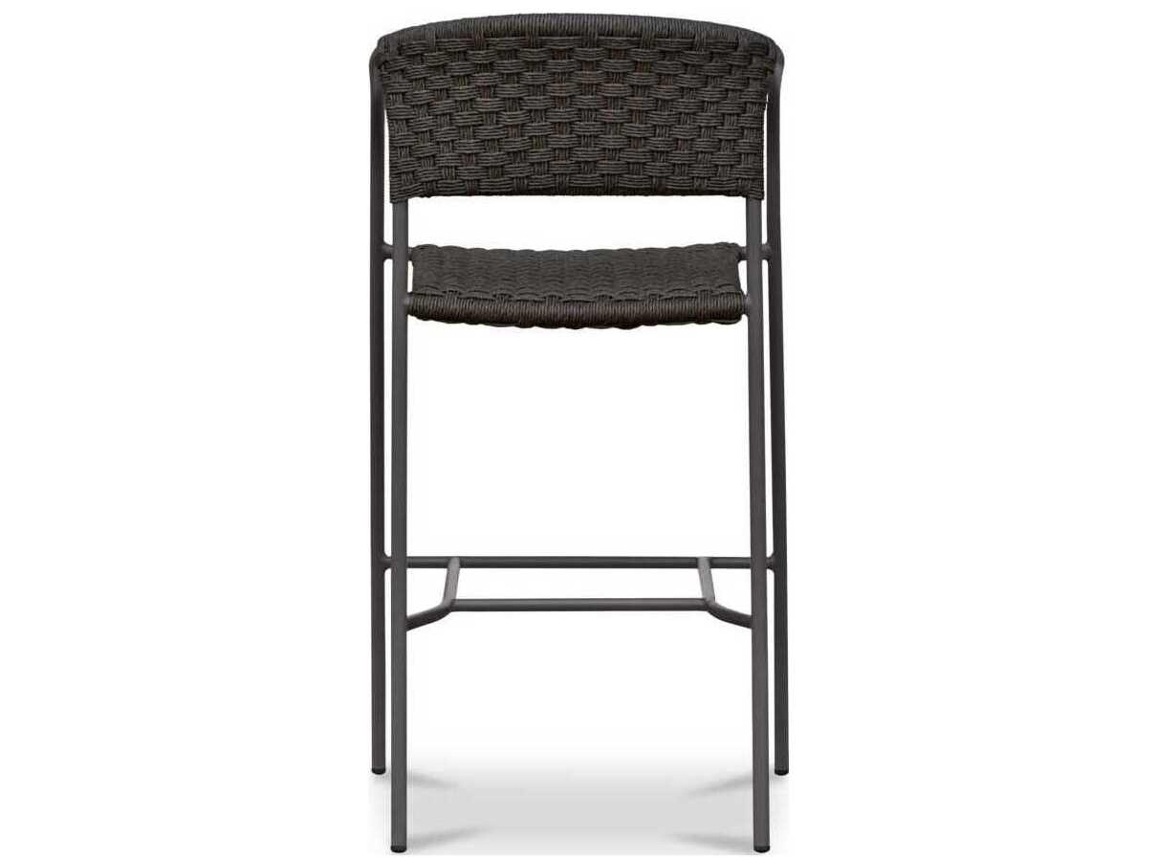 Moe's Home Outdoor Zola Brown Steel Wicker Bar Stool
