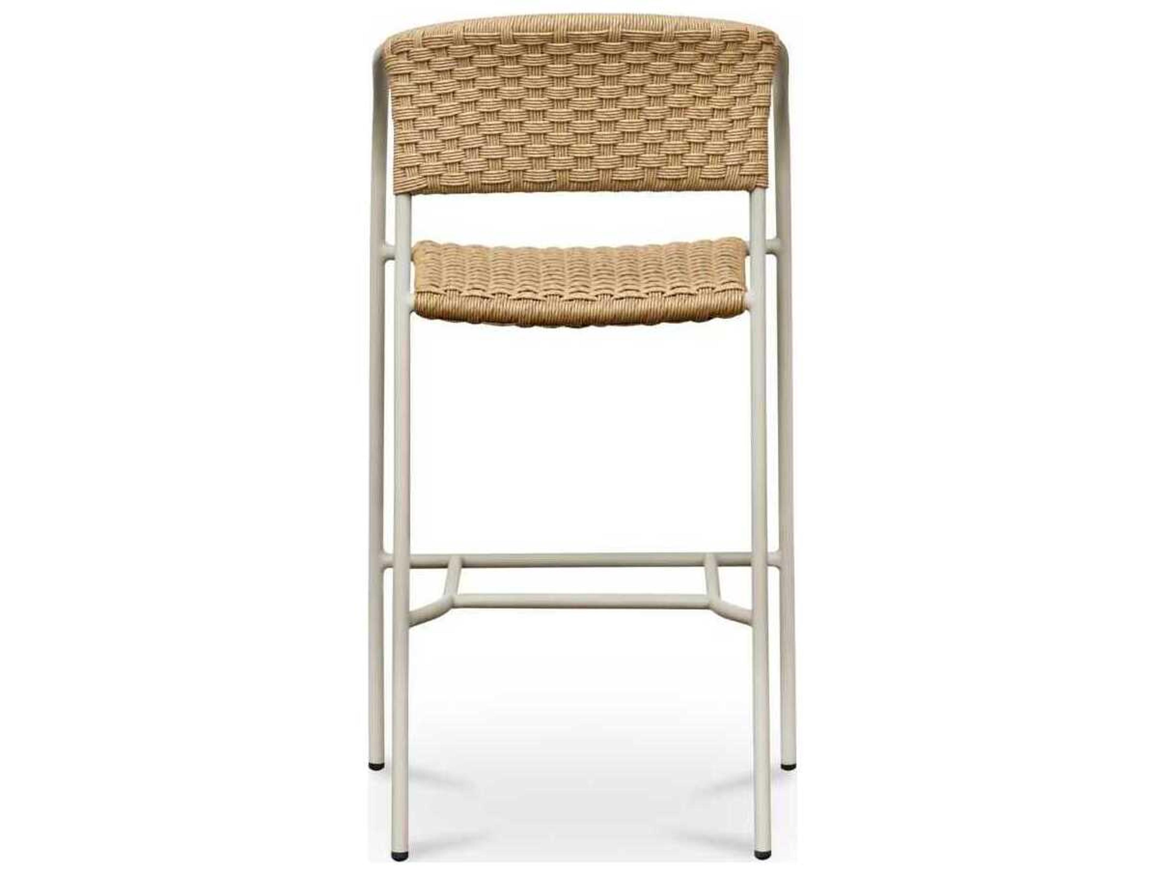 Moe's Home Outdoor Zola Natural Steel Wicker Bar Stool