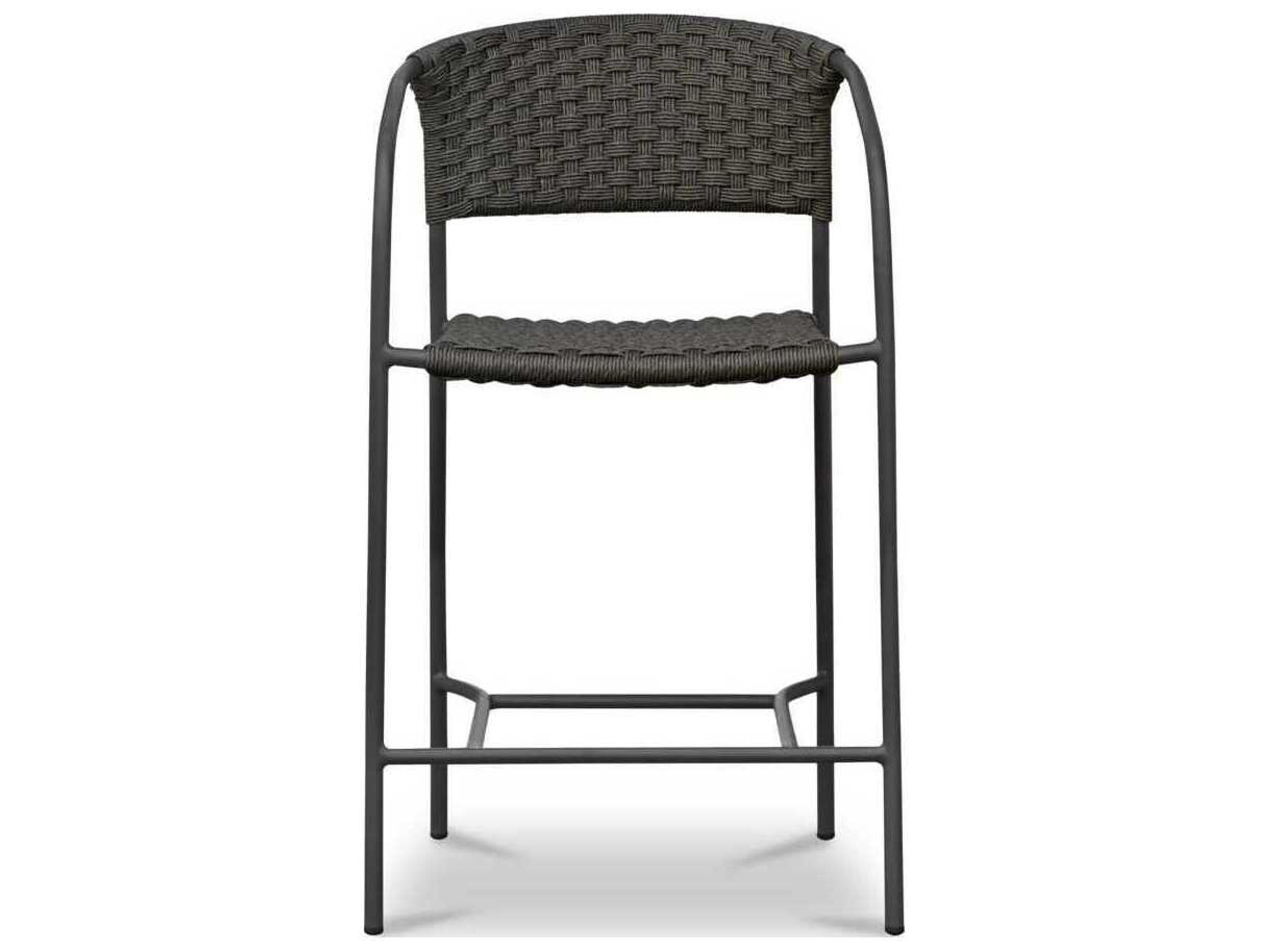 Moe's Home Outdoor Zola Brown Steel Wicker Counter Stool