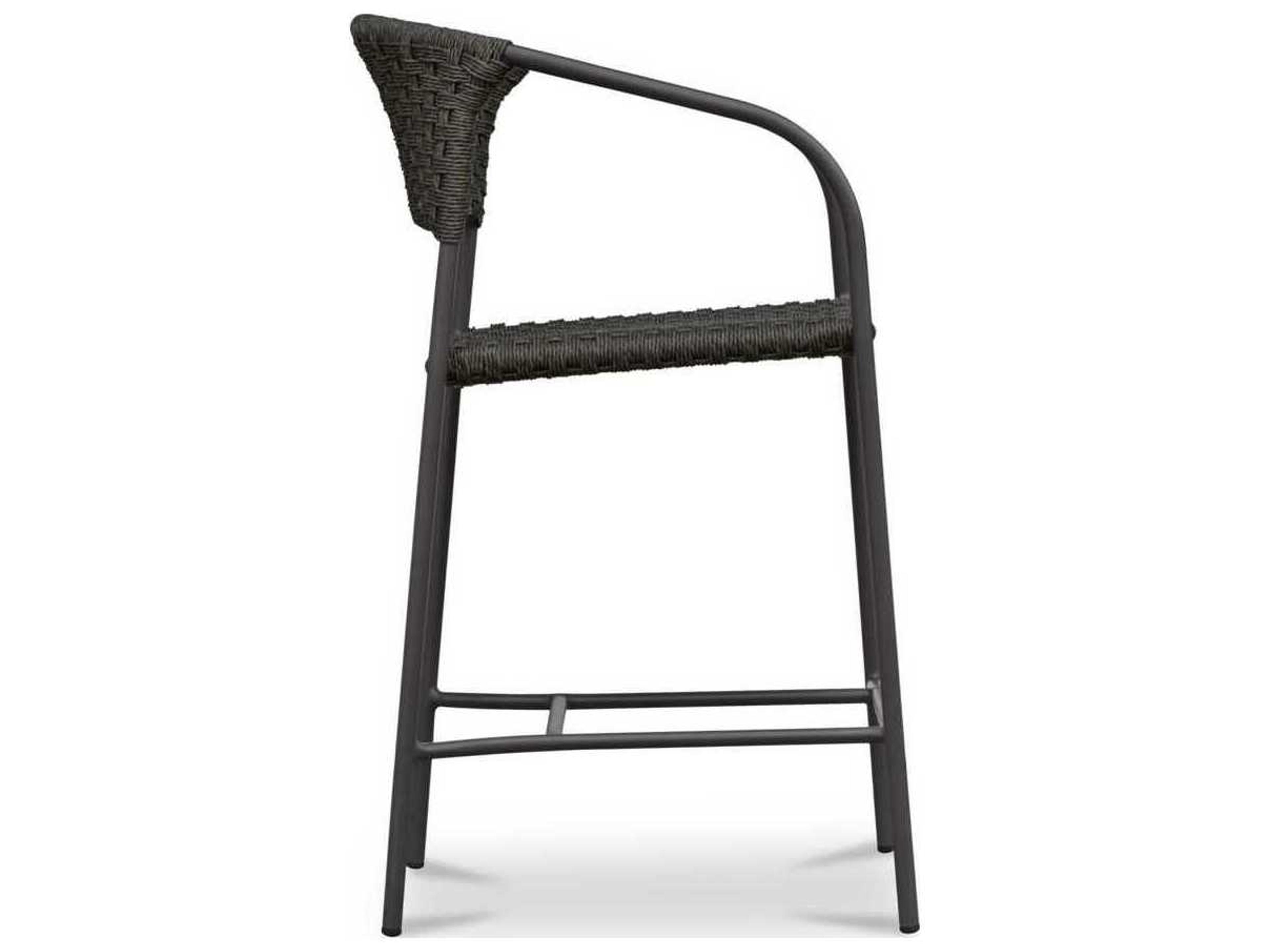 Moe's Home Outdoor Zola Brown Steel Wicker Counter Stool