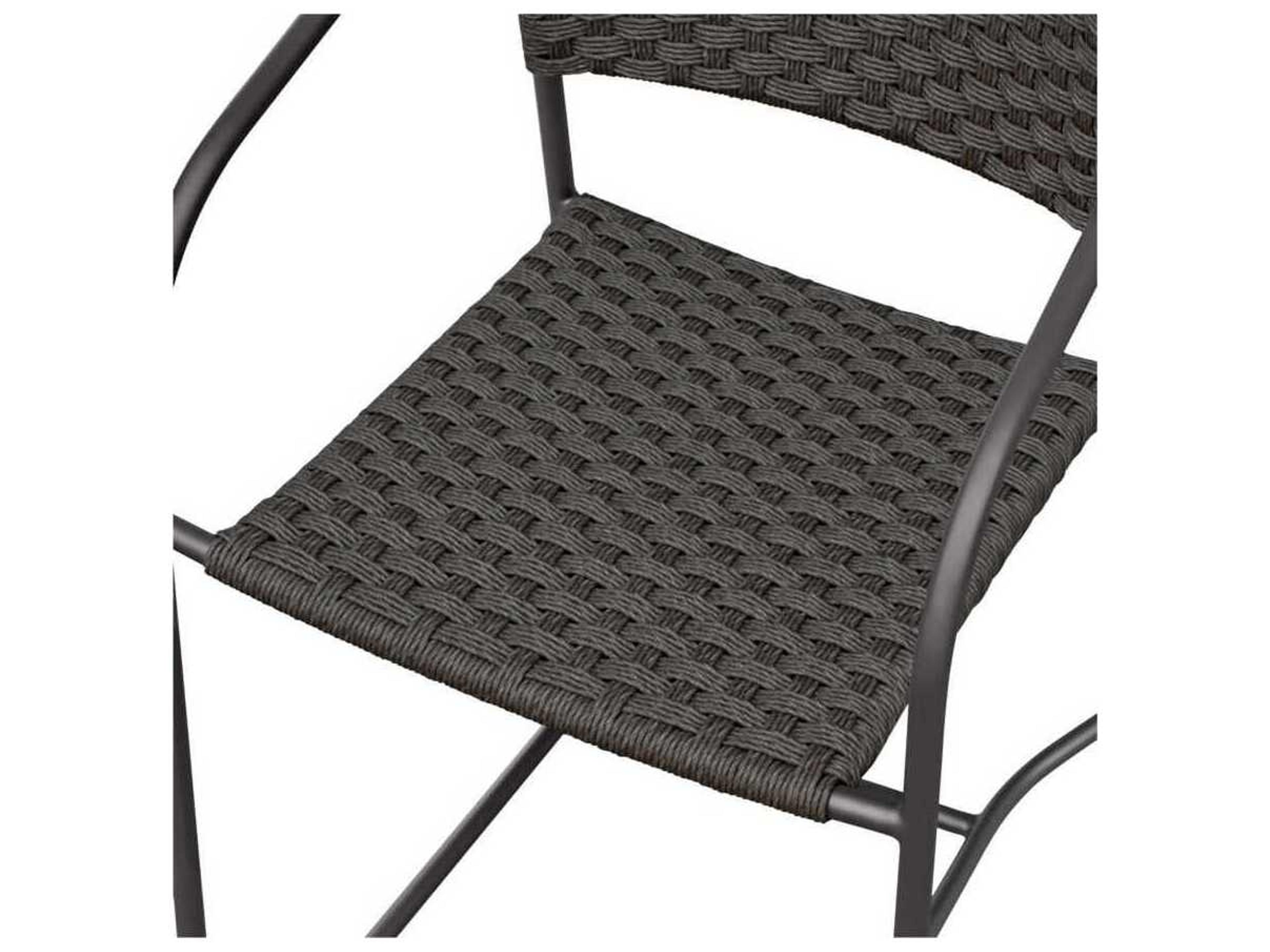 Moe's Home Outdoor Zola Brown Steel Wicker Counter Stool