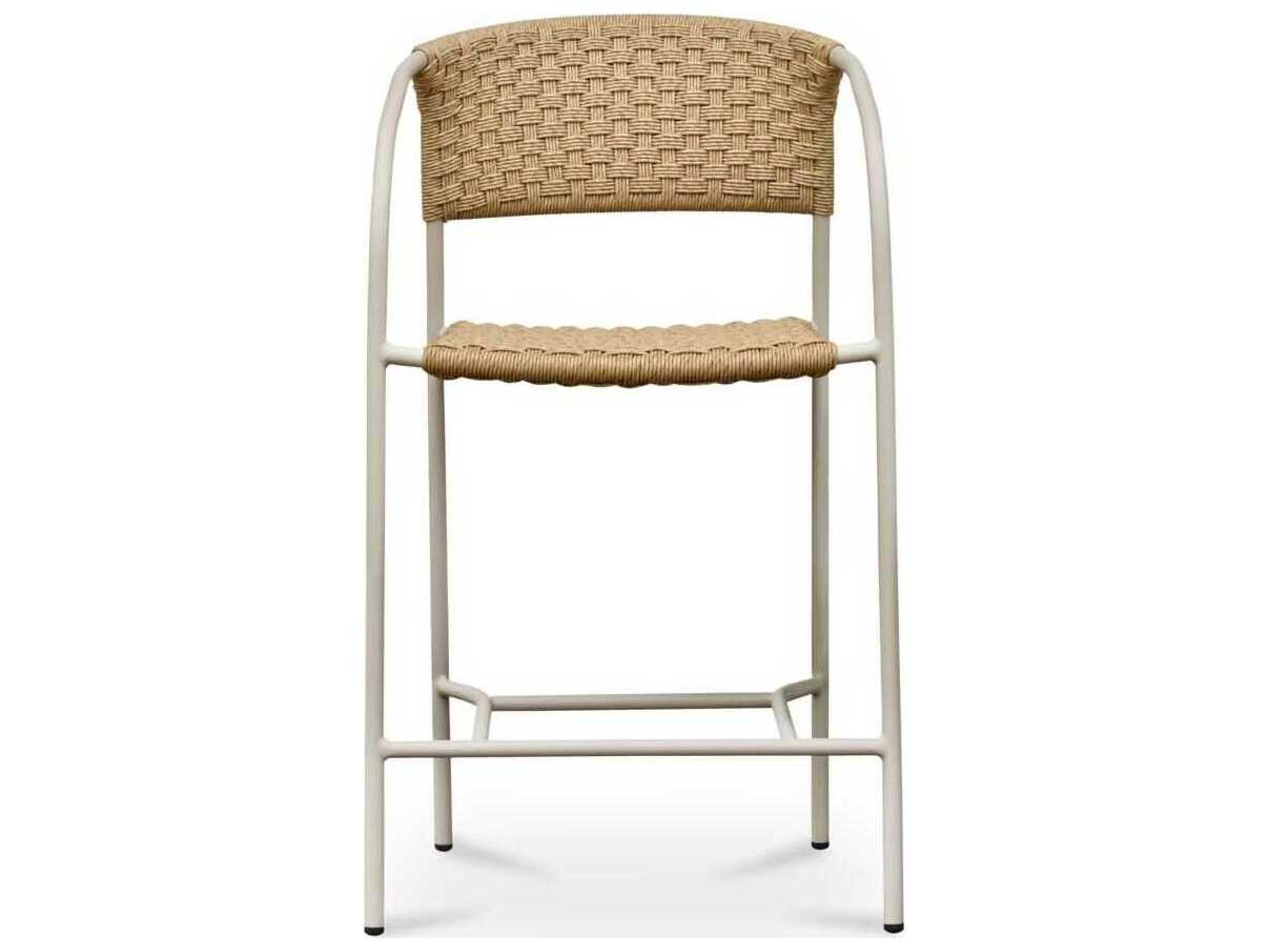 Moe's Home Outdoor Zola Natural Steel Wicker Counter Stool