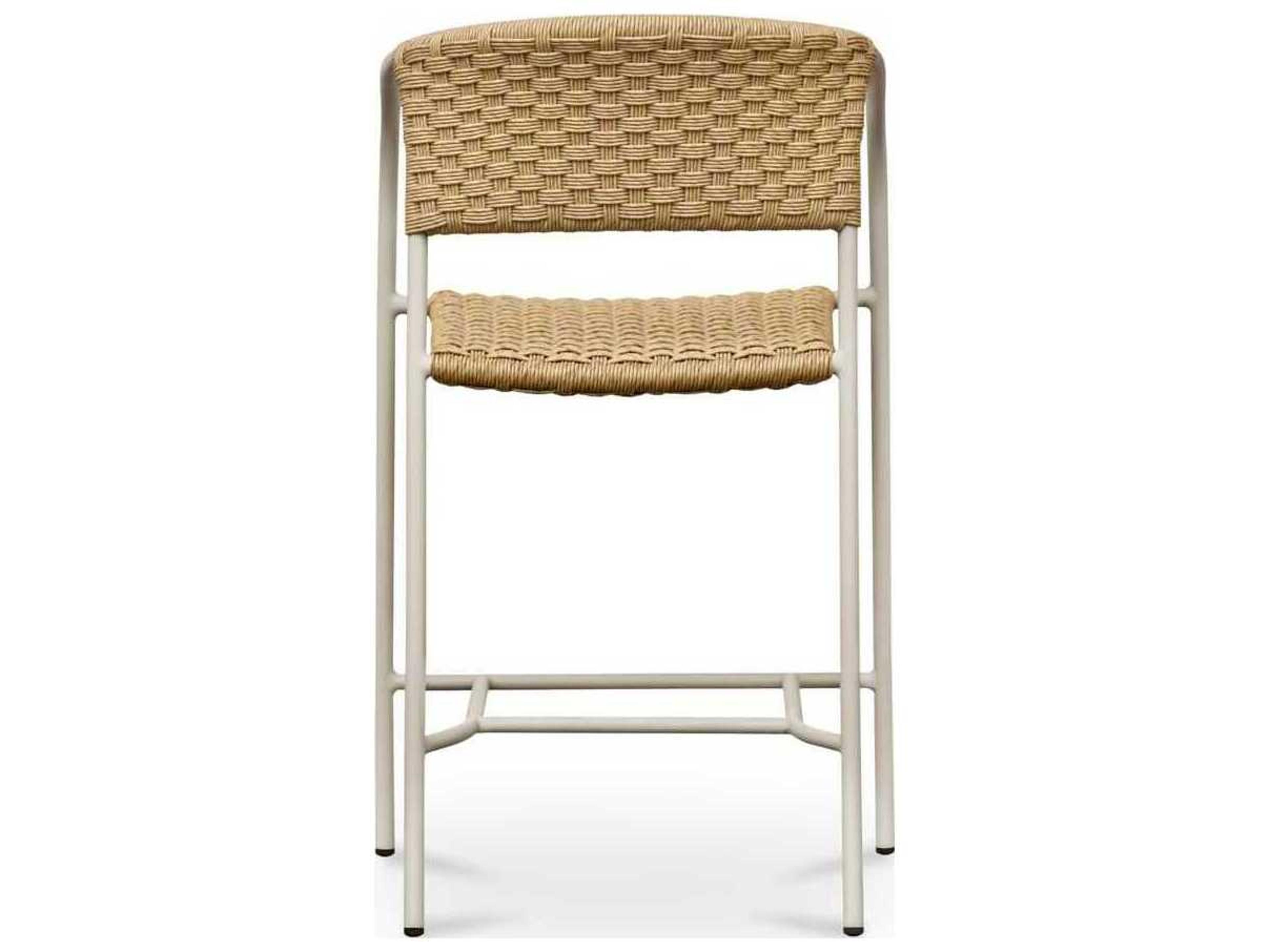 Moe's Home Outdoor Zola Natural Steel Wicker Counter Stool