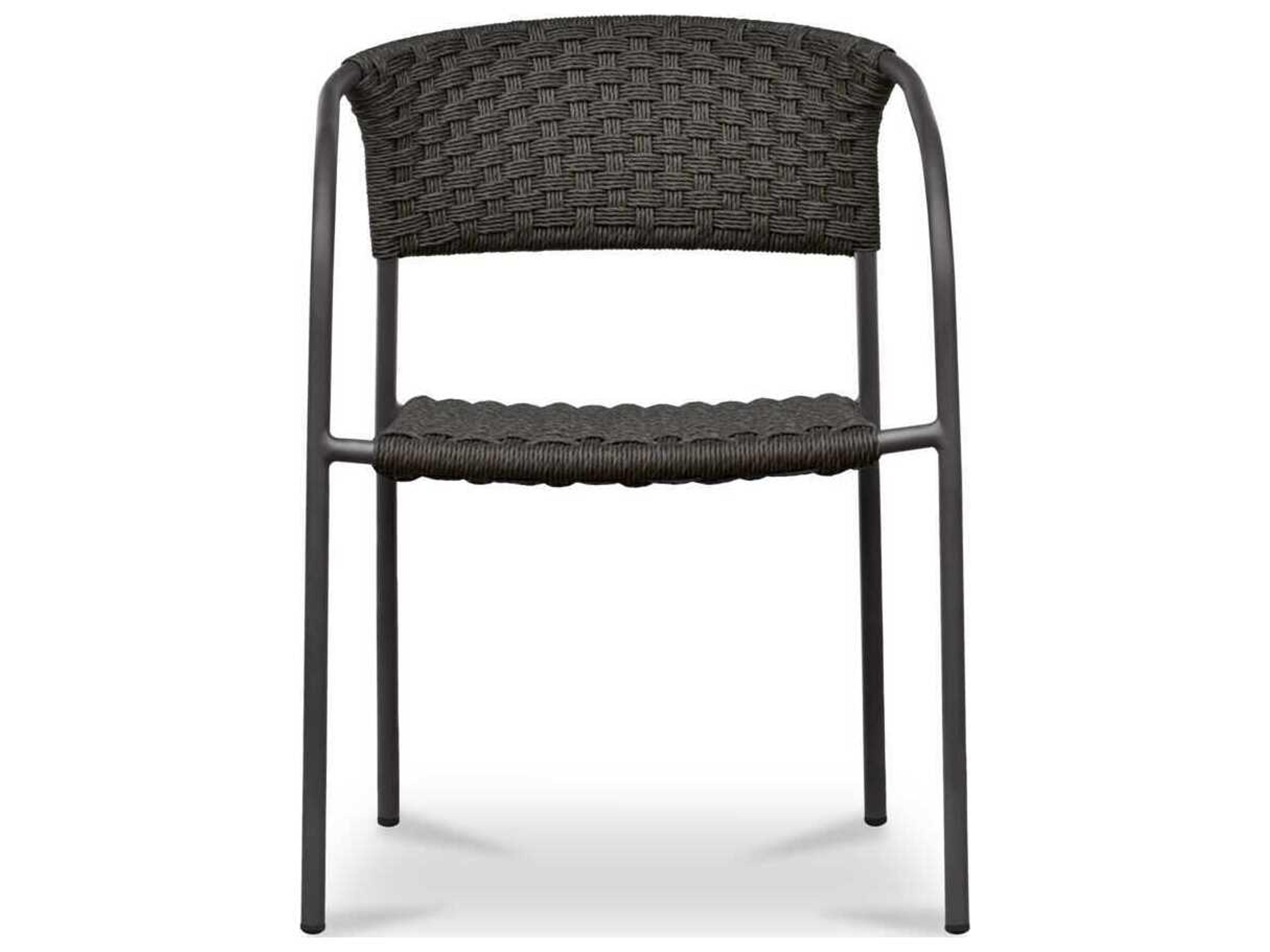 Moe's Home Outdoor Zola Brown Steel Wicker Dining Chair Set of 2