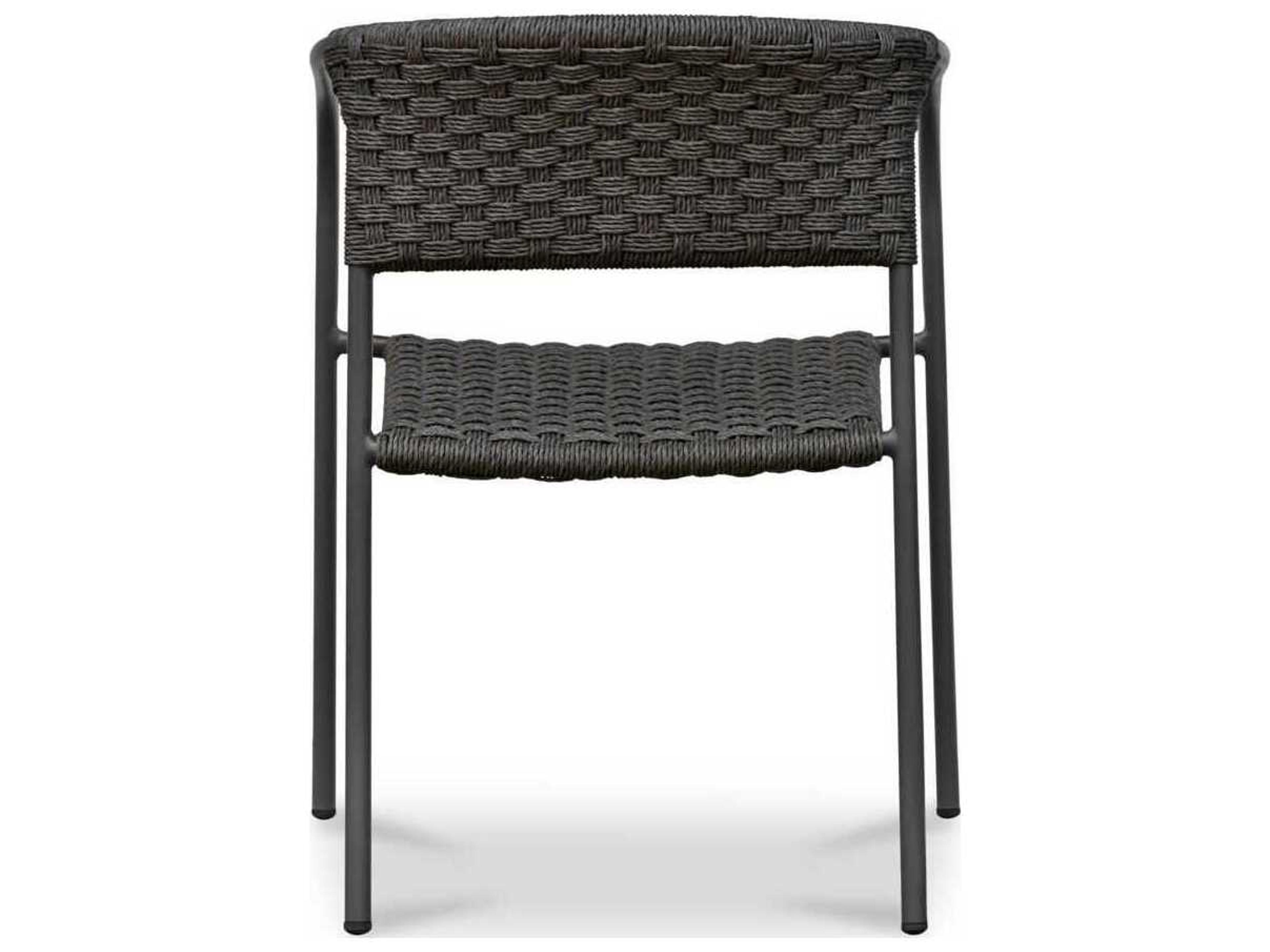 Moe's Home Outdoor Zola Brown Steel Wicker Dining Chair Set of 2